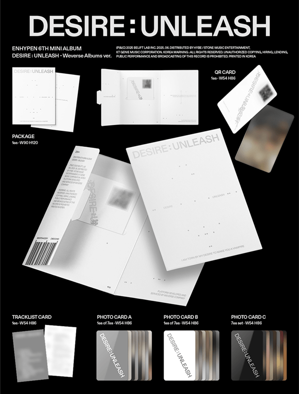 Đĩa ENHYPEN DESIRE: UNLEASH (Weverse Albums Ver)-Kallos