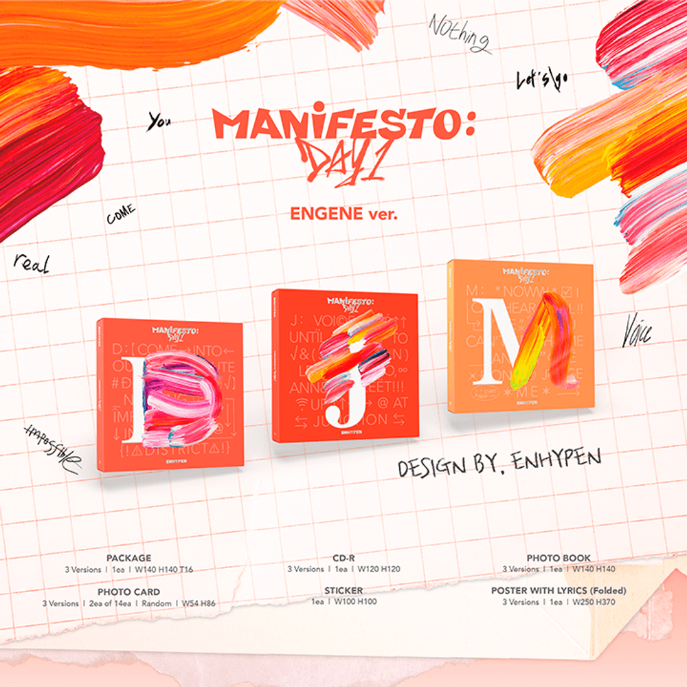 Đĩa ENHYPEN MANIFESTO: DAY 1 (ENGENE Ver) (Random)-Kallos