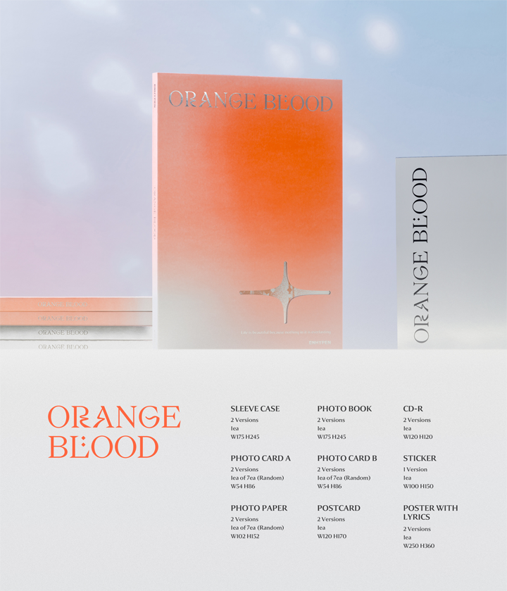 Đĩa ENHYPEN ORANGE BLOOD (Random)-Kallos