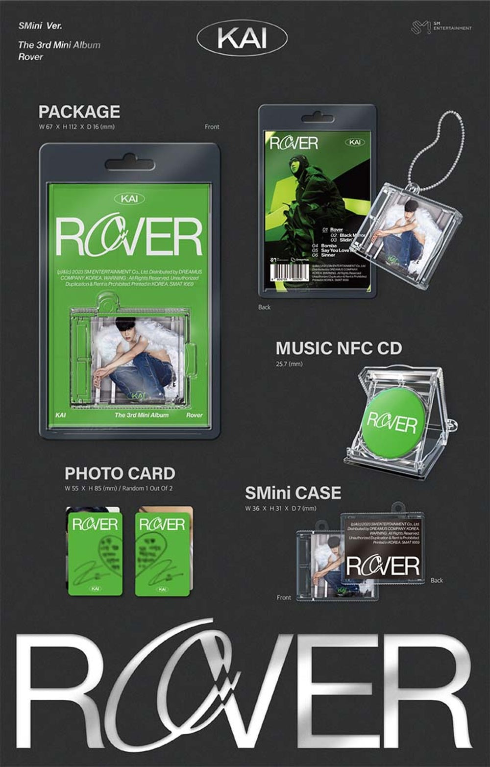 Đĩa EXO 3rd Mini Album 'Rover’ (SMini Ver) (Smart Album)-Kallos