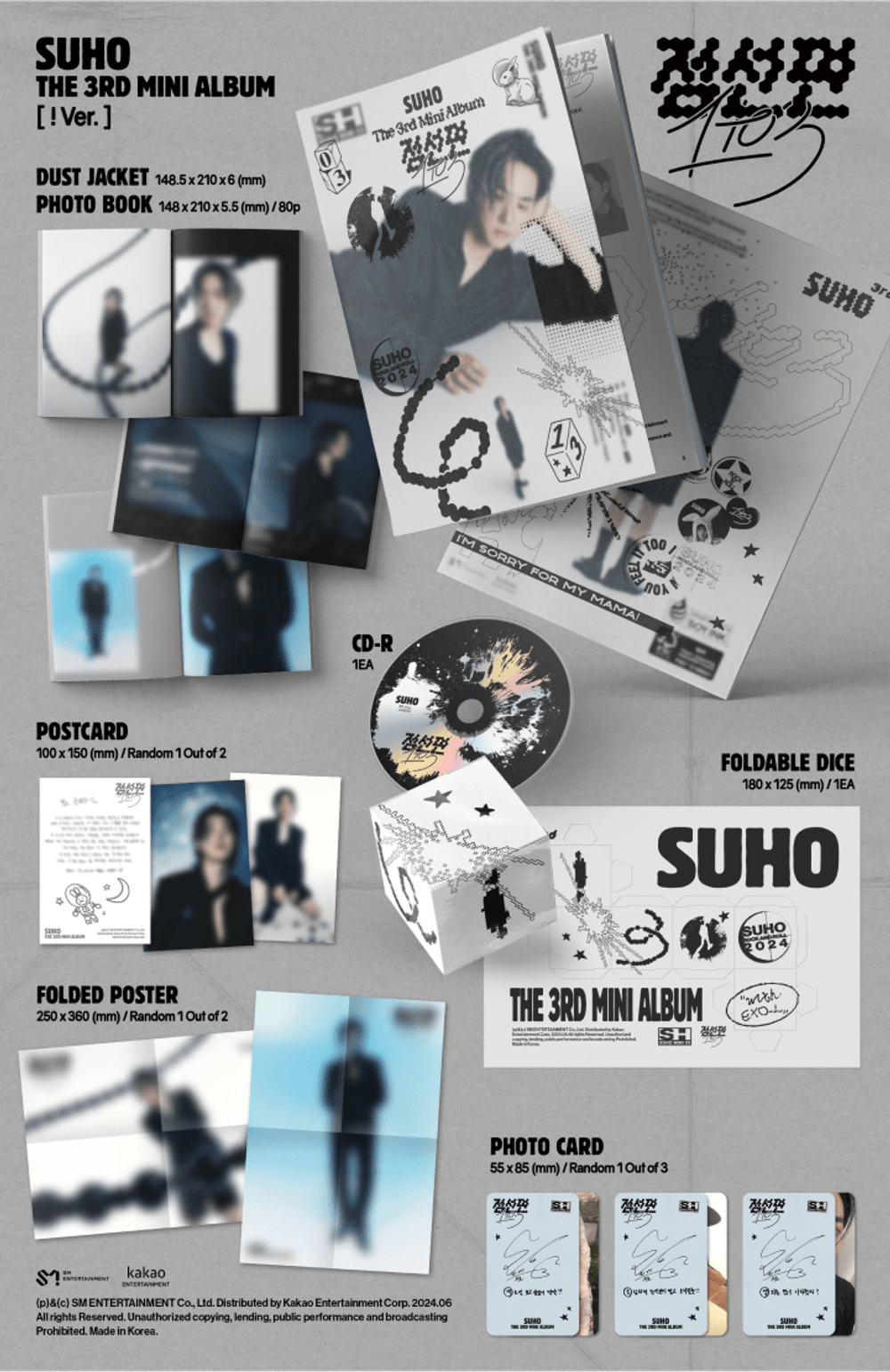 Đĩa EXO Mini 3rd Album [Dotted Line (1 to 3)] (! Ver)-Kallos