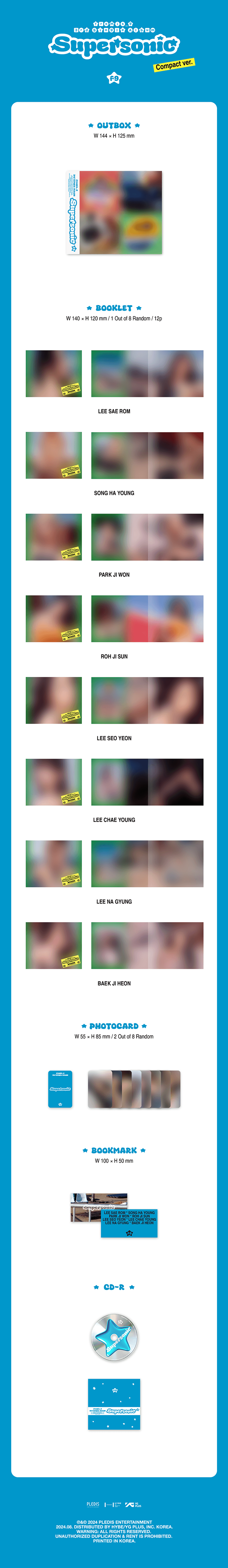 Đĩa fromis_9 3rd Single Album 'Supersonic' Compact Ver. (Random)-Kallos
