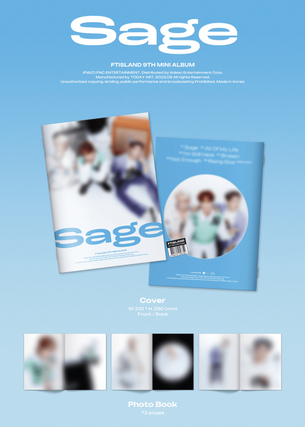 Đĩa FTISLAND 9th Mini Album 'Sage'-Kallos