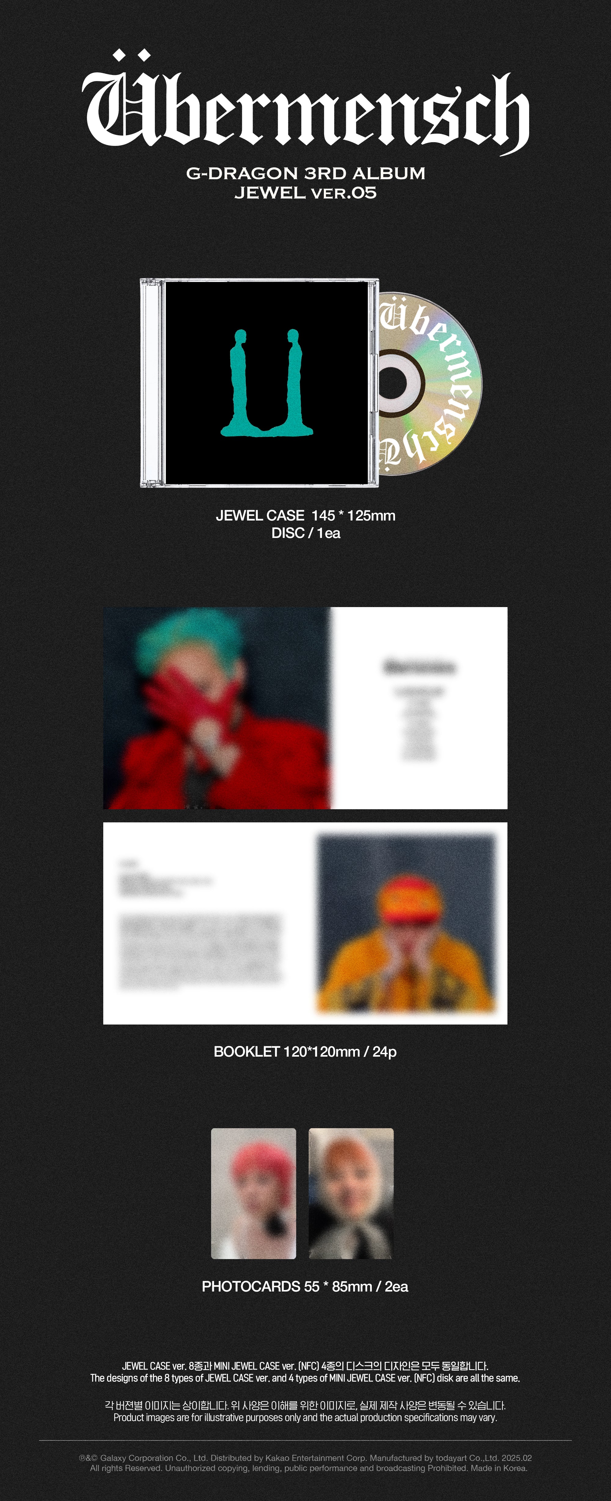 Đĩa G-DRAGON 3rd Album [Übermensch] (JEWEL Ver.) (Ver.05) - Kallos Vietnam