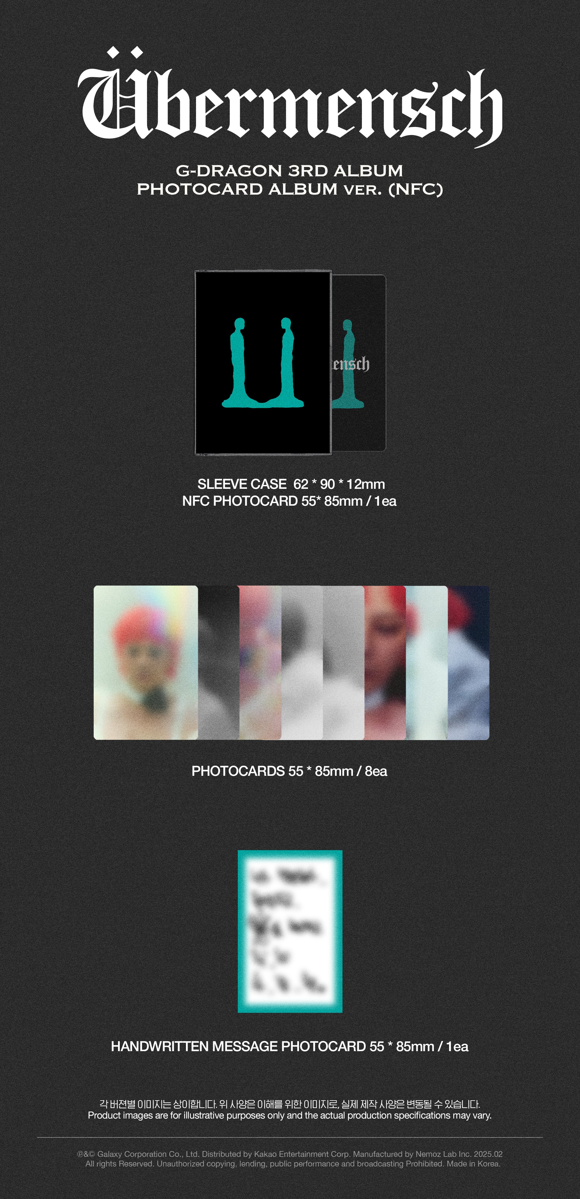 Đĩa G-DRAGON 3rd Album [Übermensch] (Photocard Album Ver.) (NFC) - Kallos Vietnam