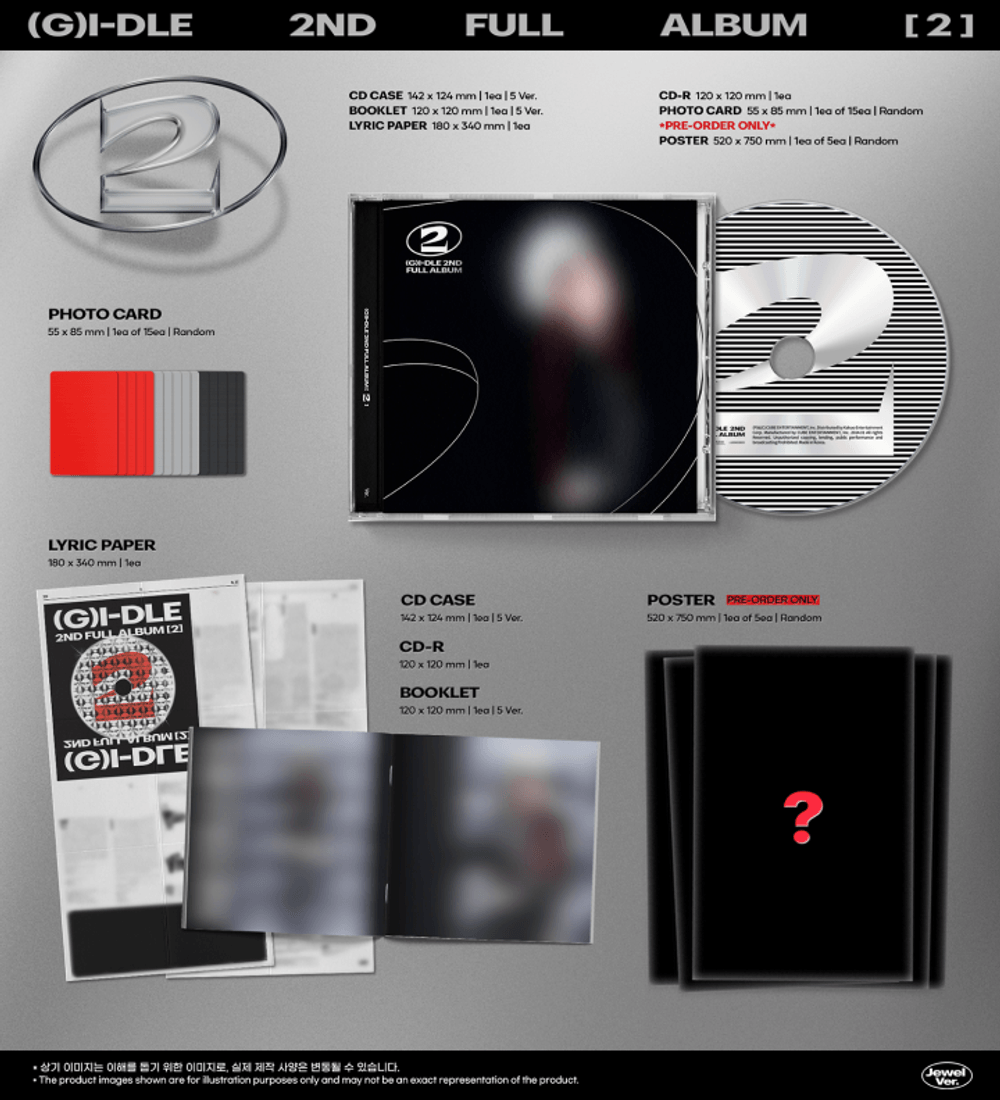 Đĩa (G)I-DLE 2nd Full Album [2] Jewel Ver (Random)-Kallos