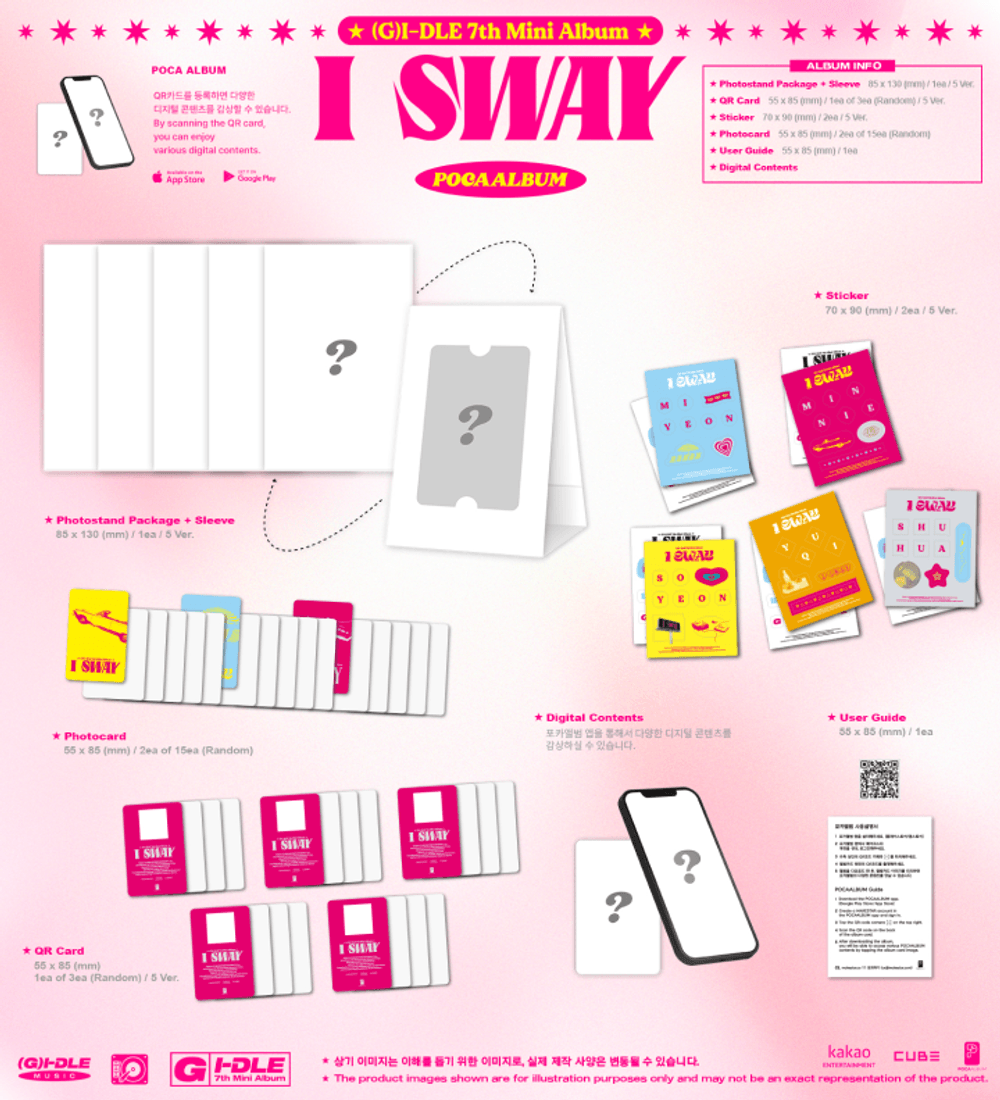 Đĩa (G)I-DLE 7th Mini Album [I SWAY] (POCAALBUM Ver) (Random)-Kallos