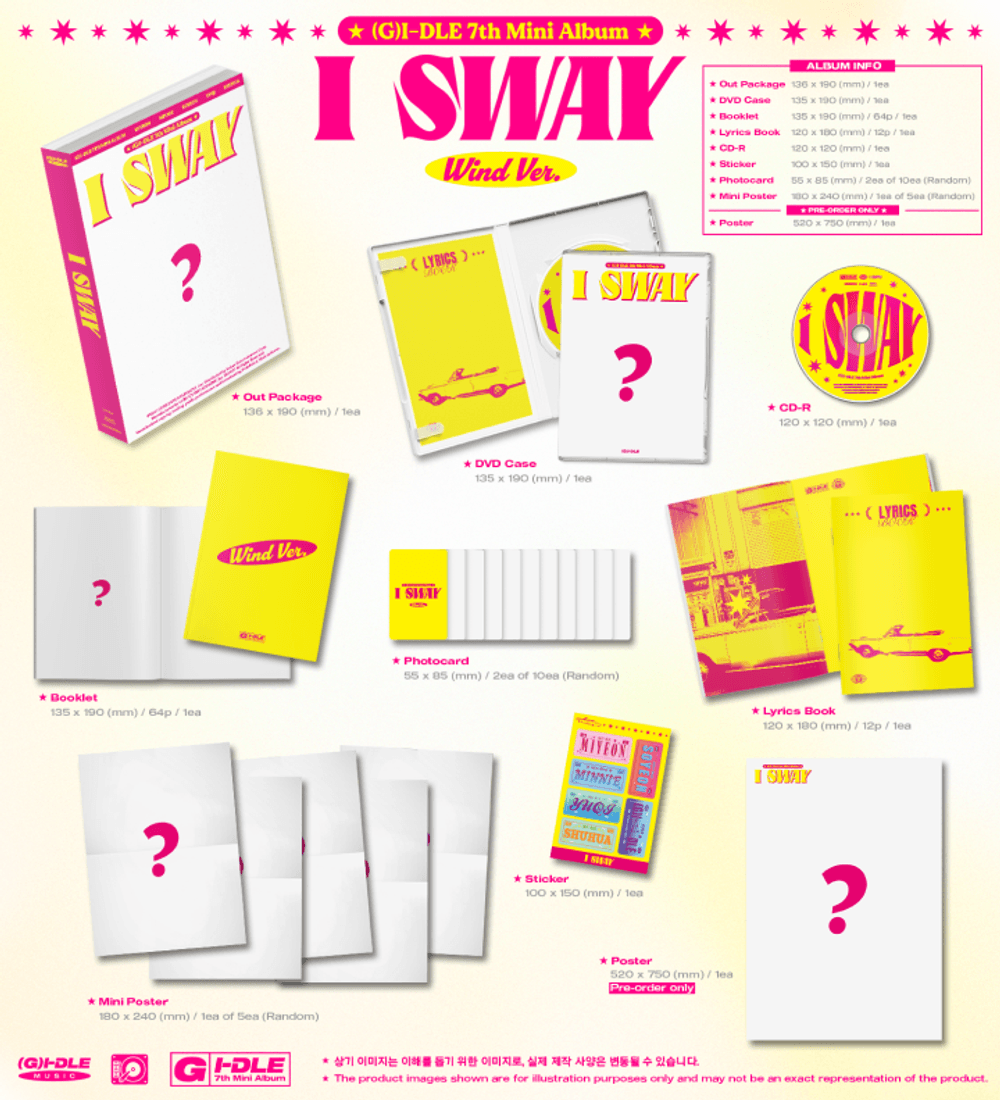 Đĩa (G)I-DLE 7th Mini Album [I SWAY] (Random)-Kallos