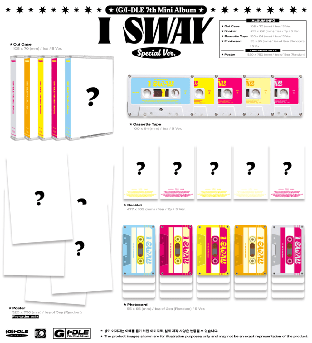 Đĩa (G)I-DLE 7th Mini Album [I SWAY] (Special Ver) (Random)-Kallos