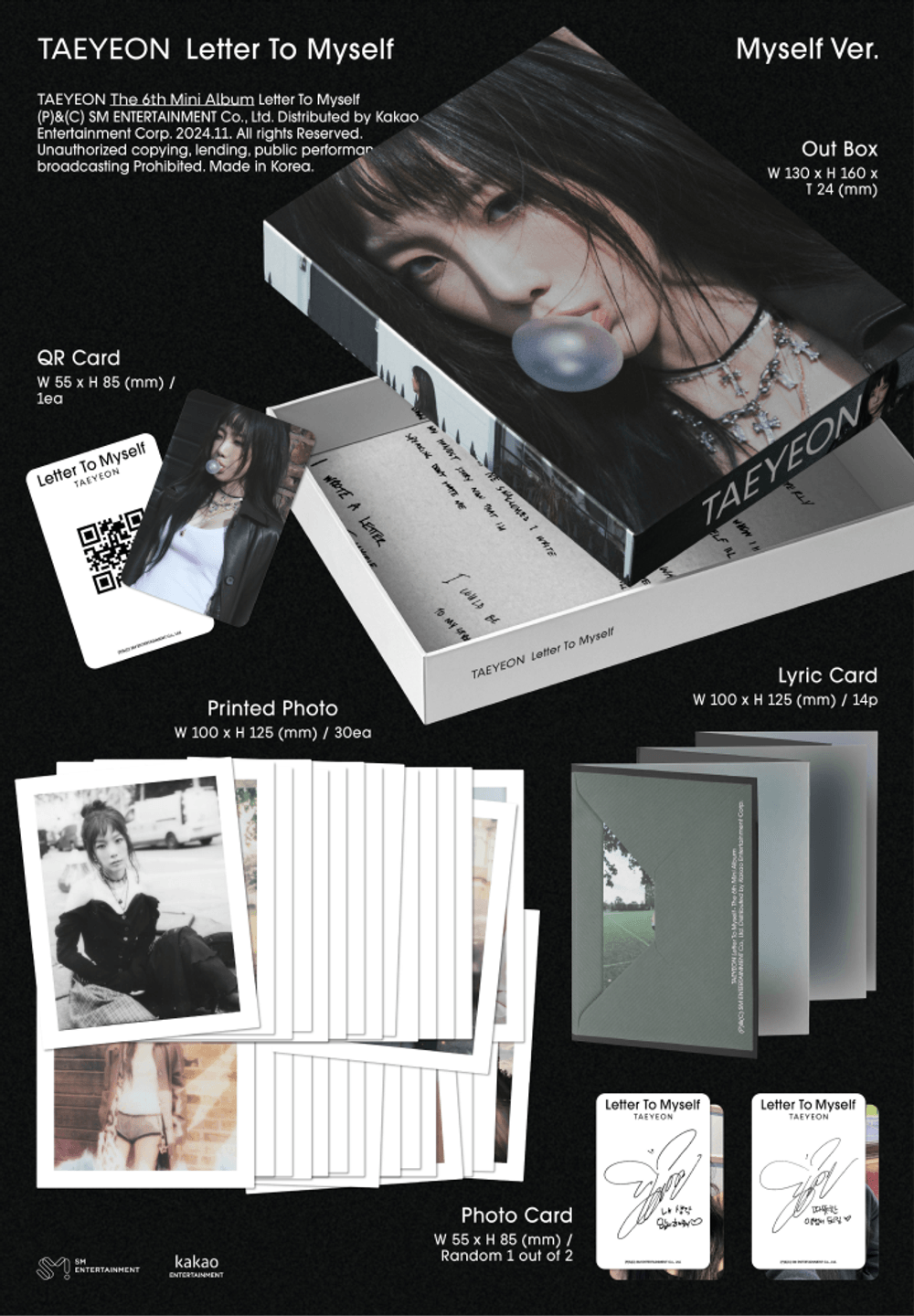 Đĩa Girls' Generation The 6th Mini Album [Letter To Myself] (Myself Ver) (Smart Album)-Kallos