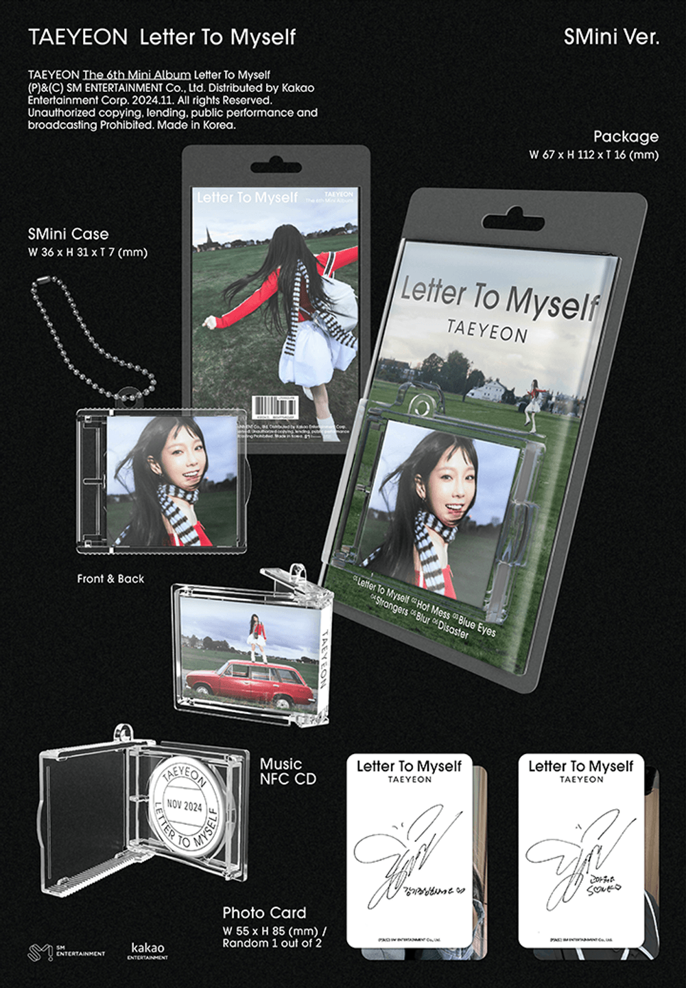 Đĩa Girls' Generation The 6th Mini Album [Letter To Myself] (SMini Ver) (Smart Album)-Kallos