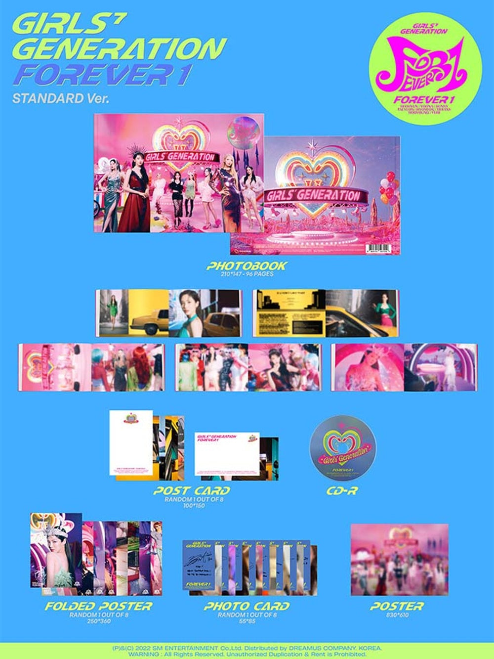 Đĩa Girls' Generation The 7th Album [Forever 1] (Standard Ver)-Kallos