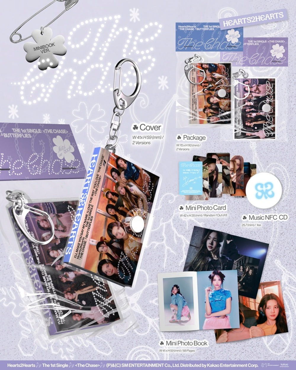 Đĩa Hearts2Hearts The 1st Single [The Chase] (Minibook Ver.) (Smart Album) (Random)-Kallos