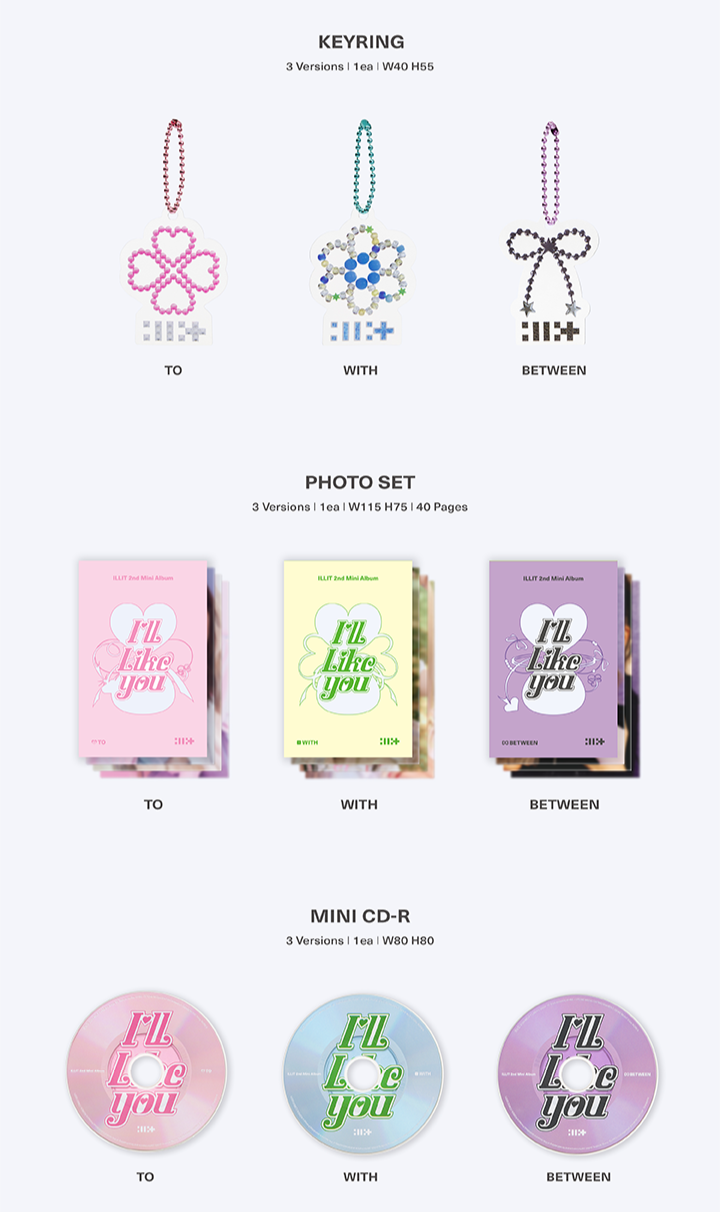 Đĩa ILLIT 2nd Mini Album 'I'LL LIKE YOU' (GLLIT Ver) (Random)-Kallos
