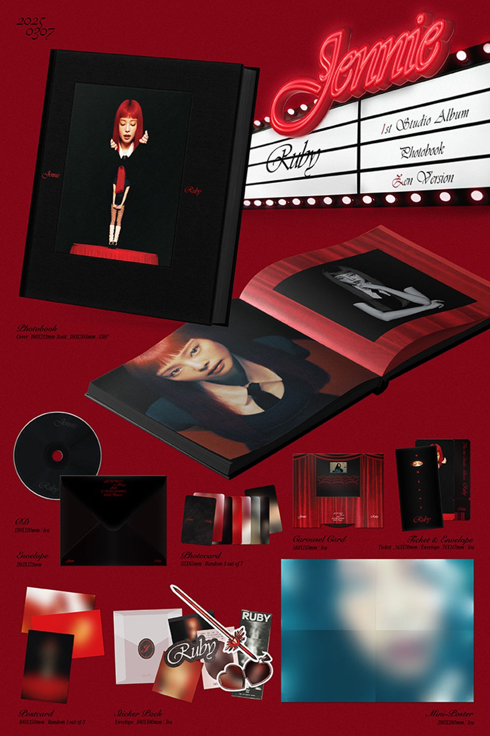 Đĩa JENNIE The 1st Studio Album [Ruby] (Photobook) Random - Kallos Vietnam