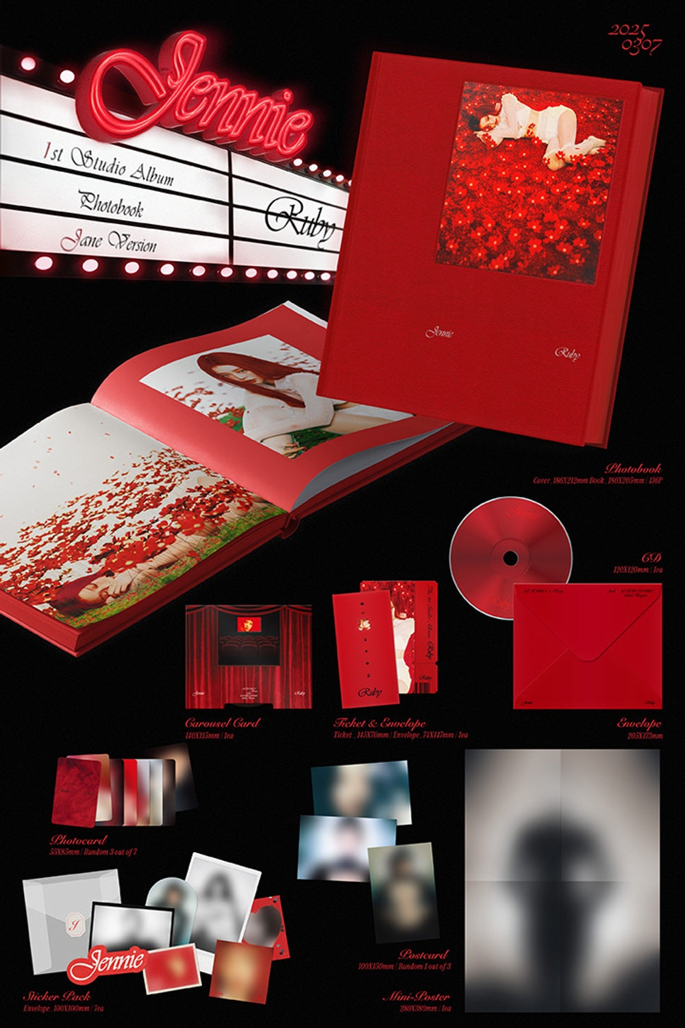 Đĩa JENNIE The 1st Studio Album [Ruby] (Photobook) Random - Kallos Vietnam
