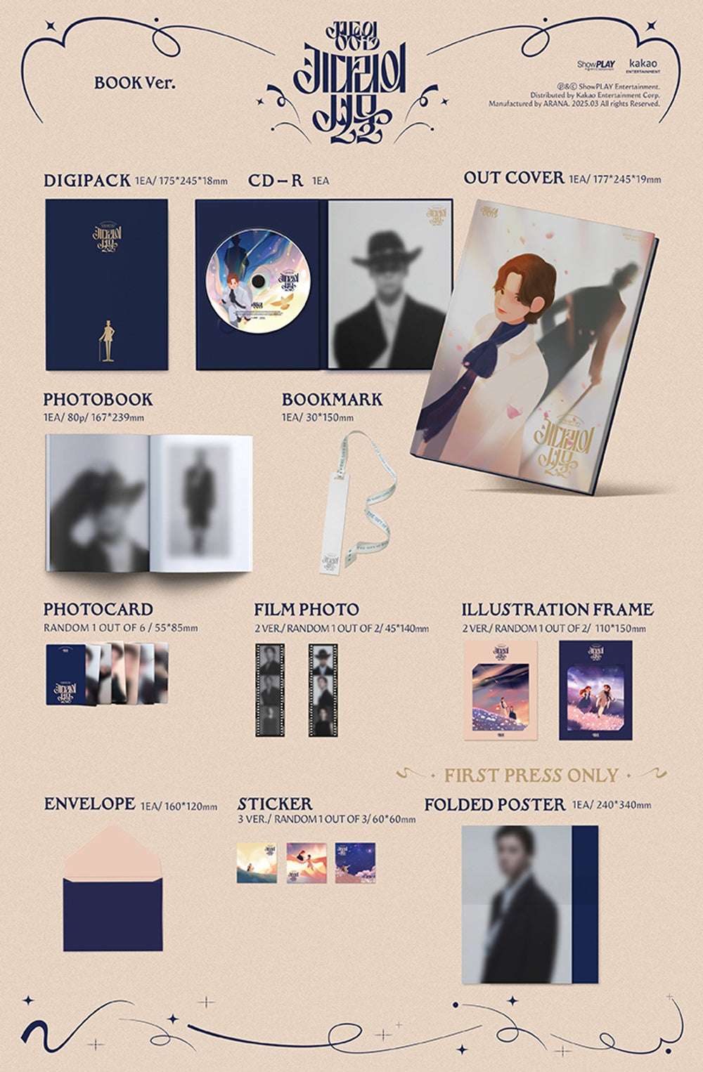 Đĩa Jeong Dongwon 2nd Full Album [Kidari's Gift] SET-Kallos