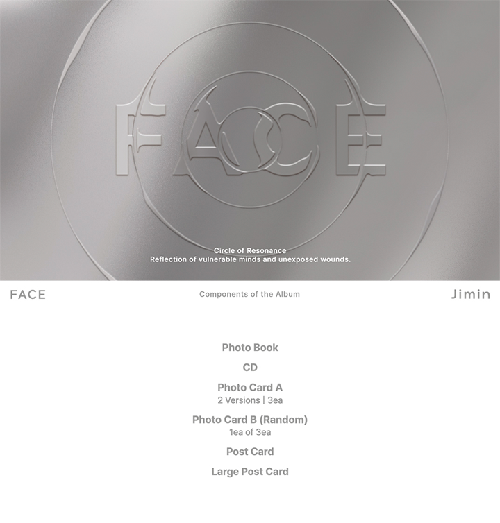 Đĩa Jimin (BTS) 'FACE' (Set) + 'FACE' (Weverse Albums Ver.) Set