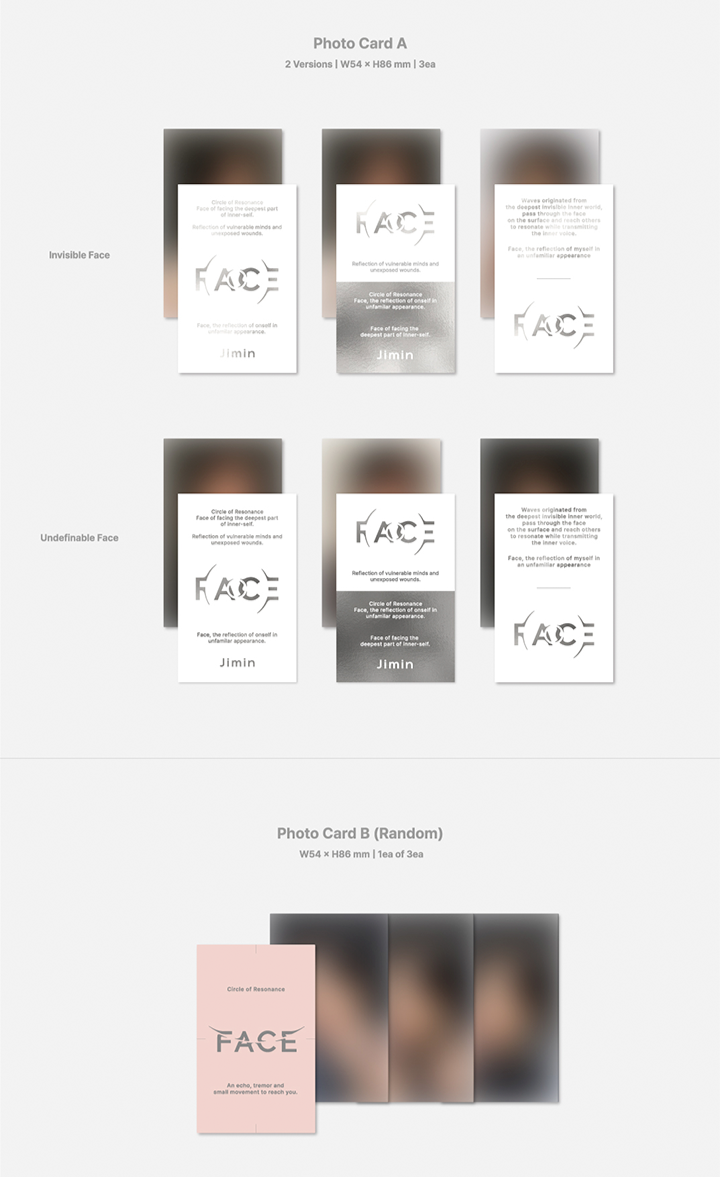 Đĩa Jimin (BTS) 'FACE' (Set) + 'FACE' (Weverse Albums Ver.) Set