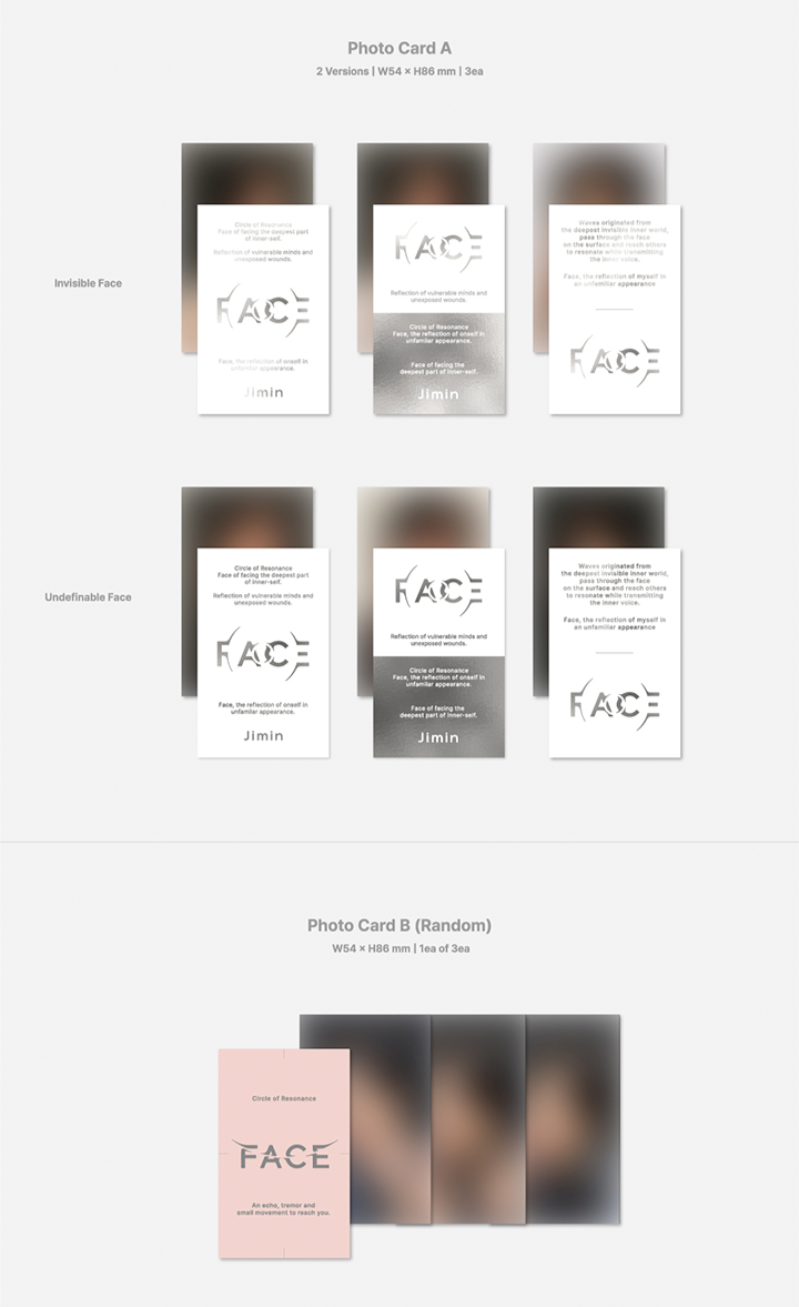 Đĩa Jimin (BTS) 'FACE' (Set) + 'FACE' (Weverse Albums Ver.) Set - Kallos Vietnam