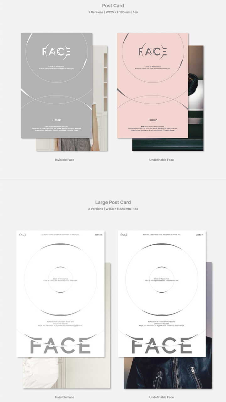 Đĩa Jimin (BTS) 'FACE' (Set) + 'FACE' (Weverse Albums Ver.) Set