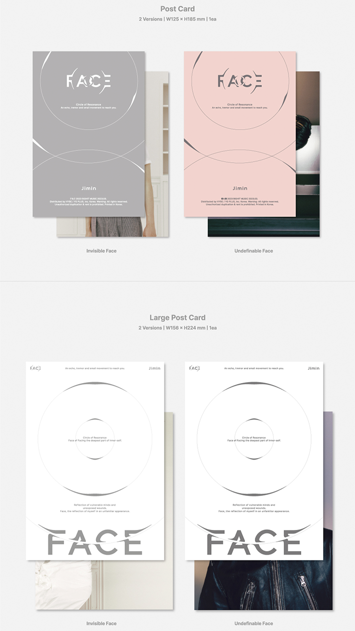 Đĩa Jimin (BTS) 'FACE' (Set) + 'FACE' (Weverse Albums Ver.) Set - Kallos Vietnam