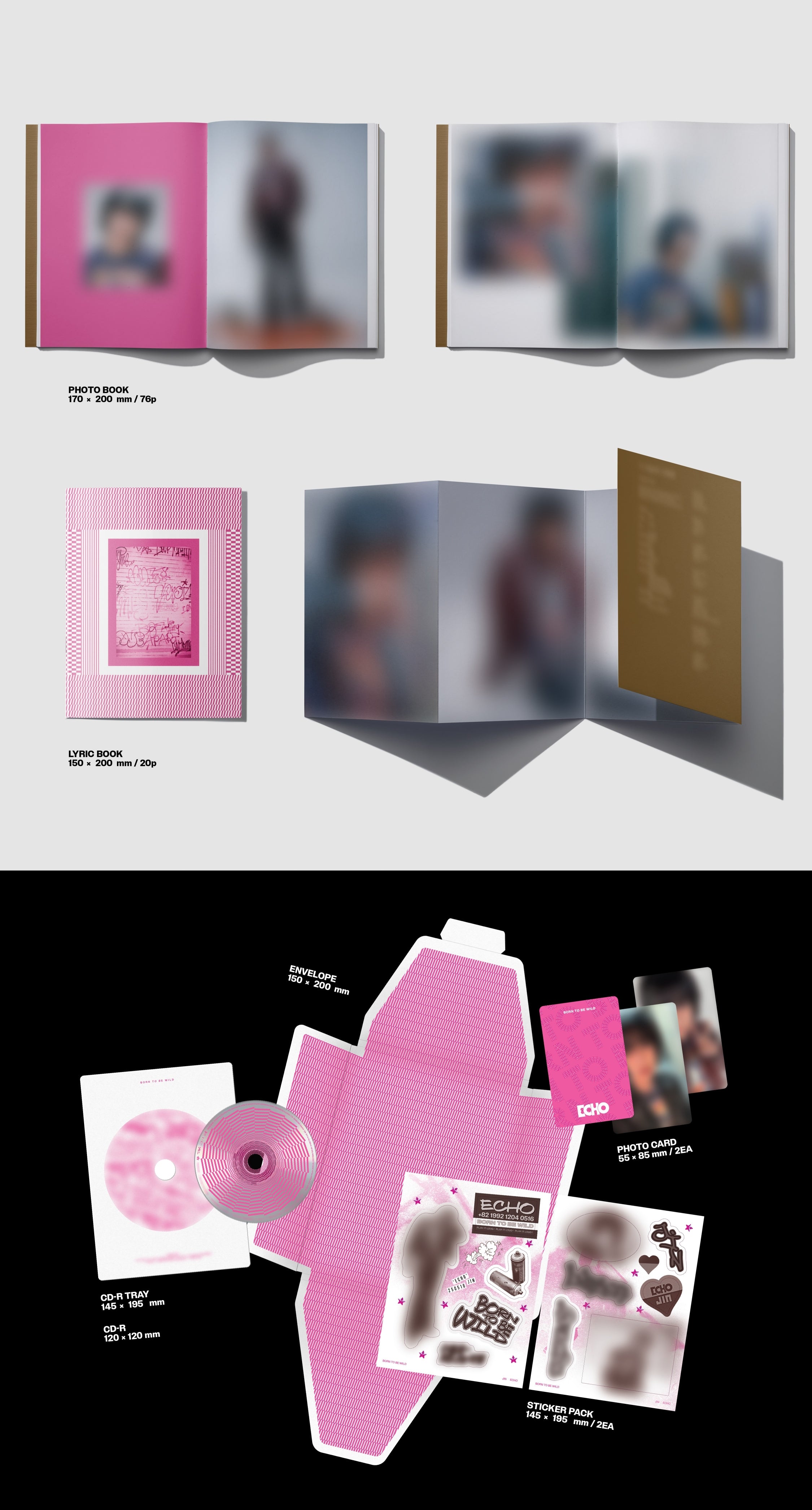 Đĩa Jin (BTS) 2nd Mini Album 'Echo' (Random Ver)-Kallos