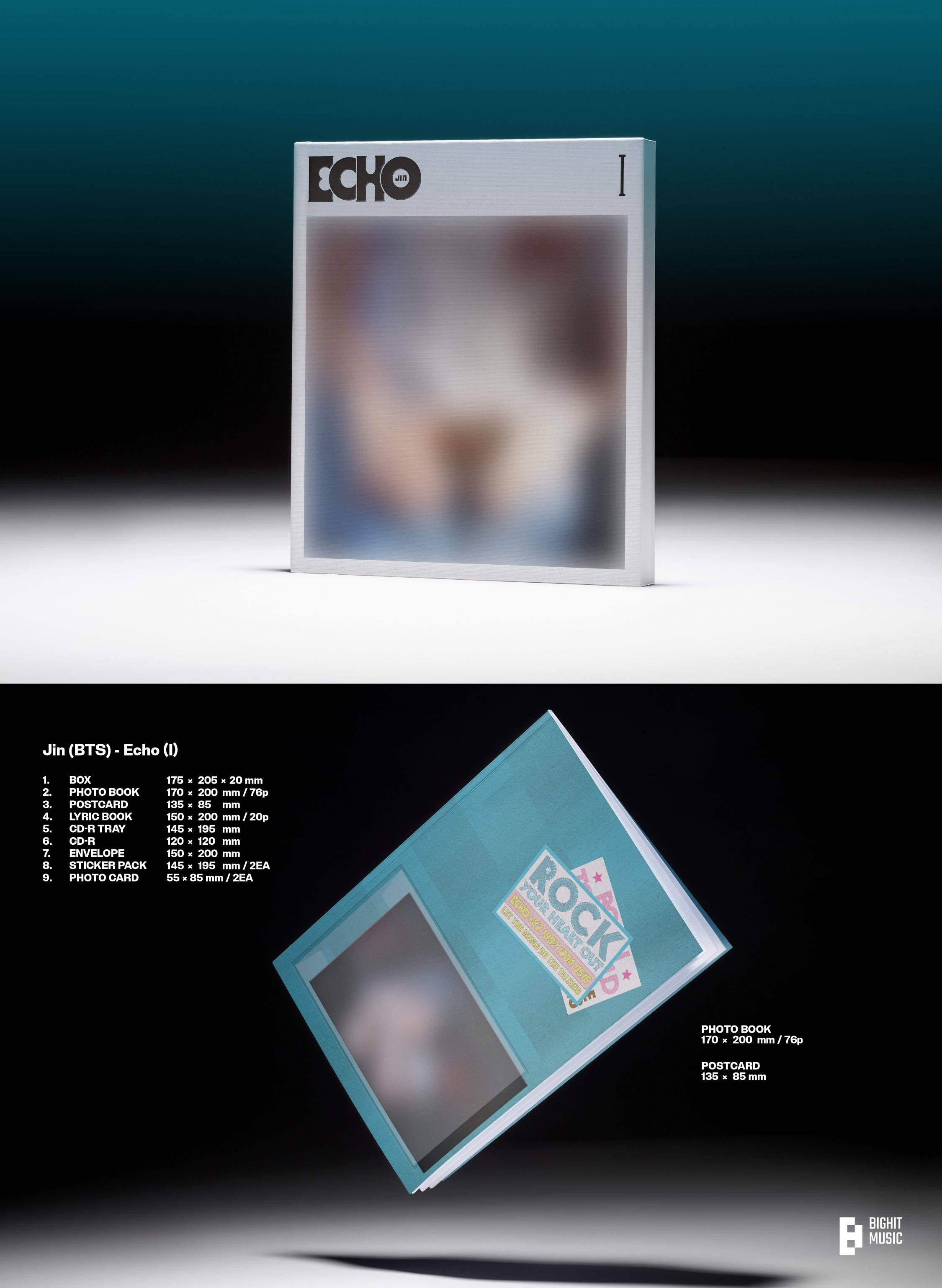 Đĩa Jin (BTS) 2nd Mini Album 'Echo' (Random Ver)-Kallos