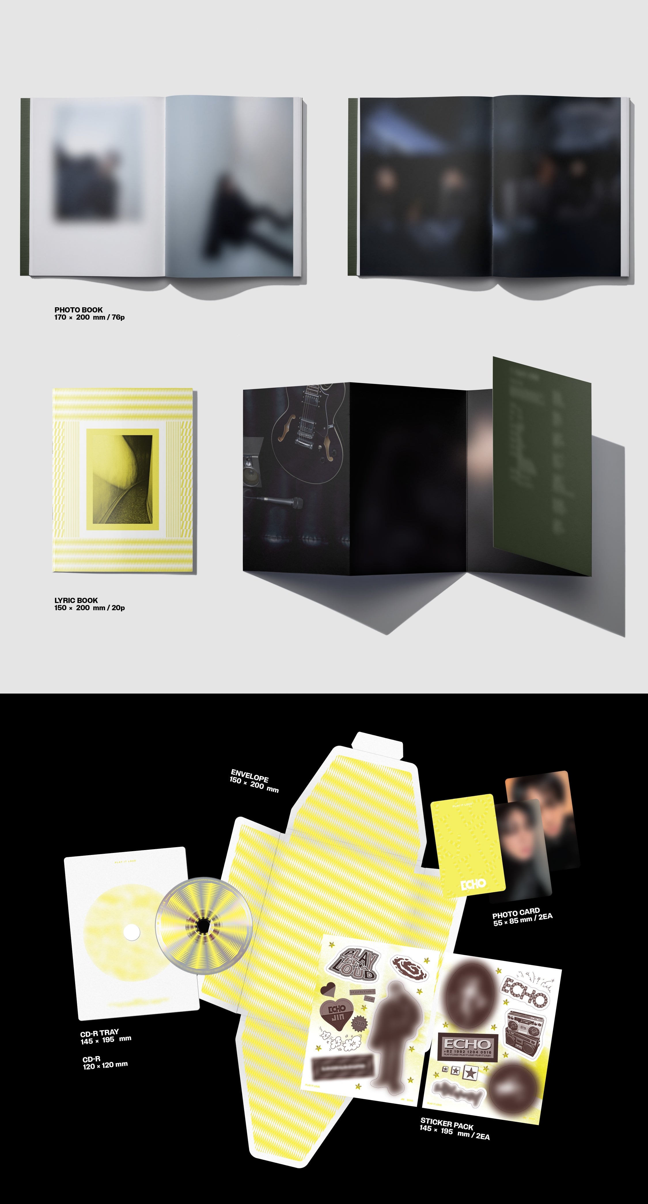 Đĩa Jin (BTS) 2nd Mini Album 'Echo' (Random Ver)-Kallos