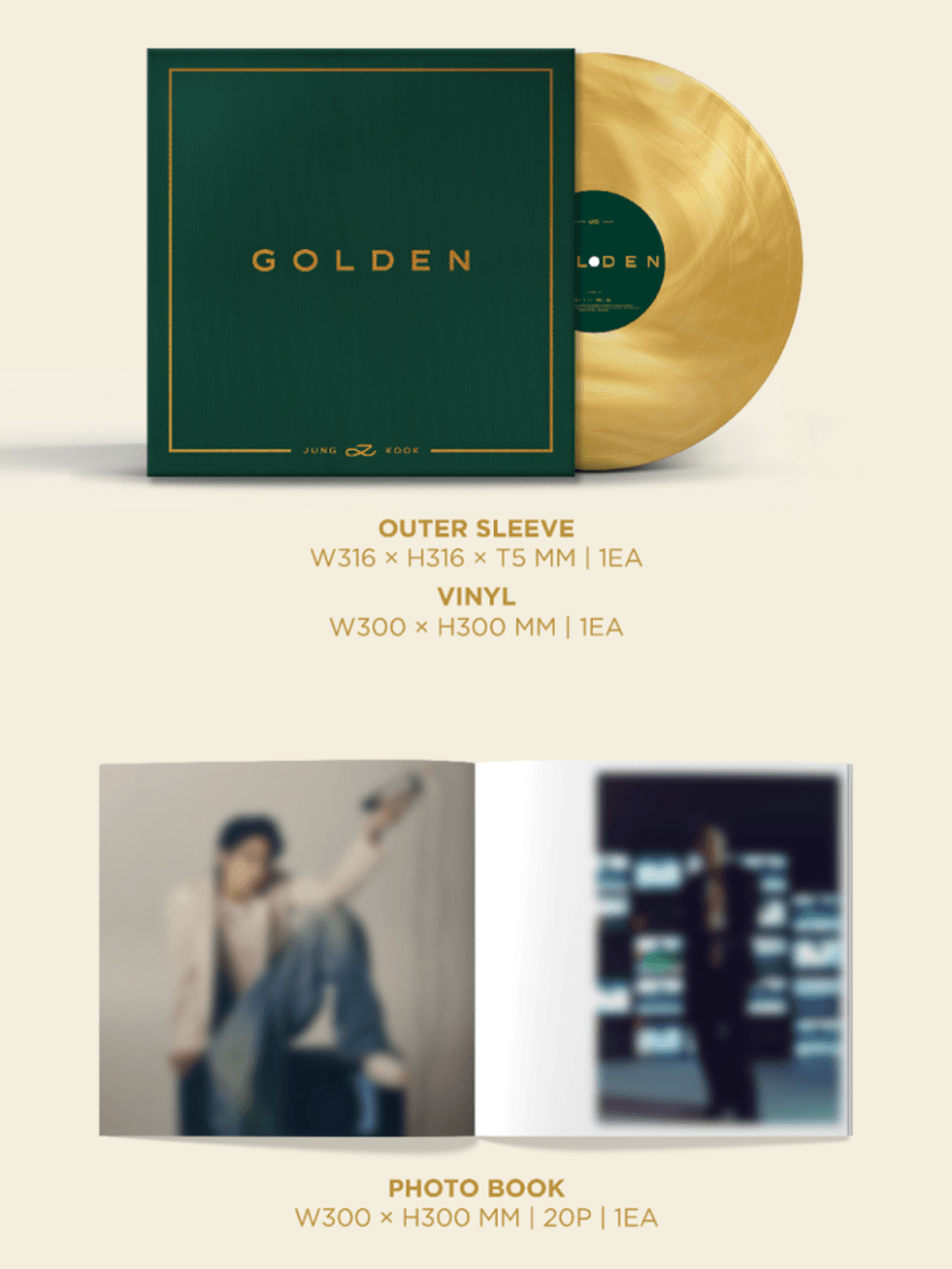 Đĩa Jung Kook (BTS) 'GOLDEN' LP