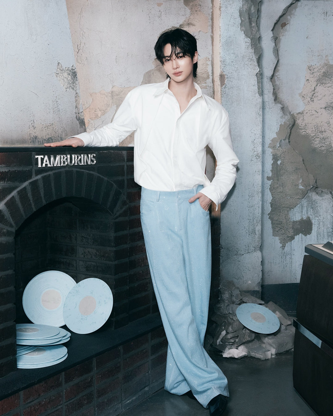 Đĩa Khuếch Tán Hương Tamburins Perfume Vinyl Blue Hinoki