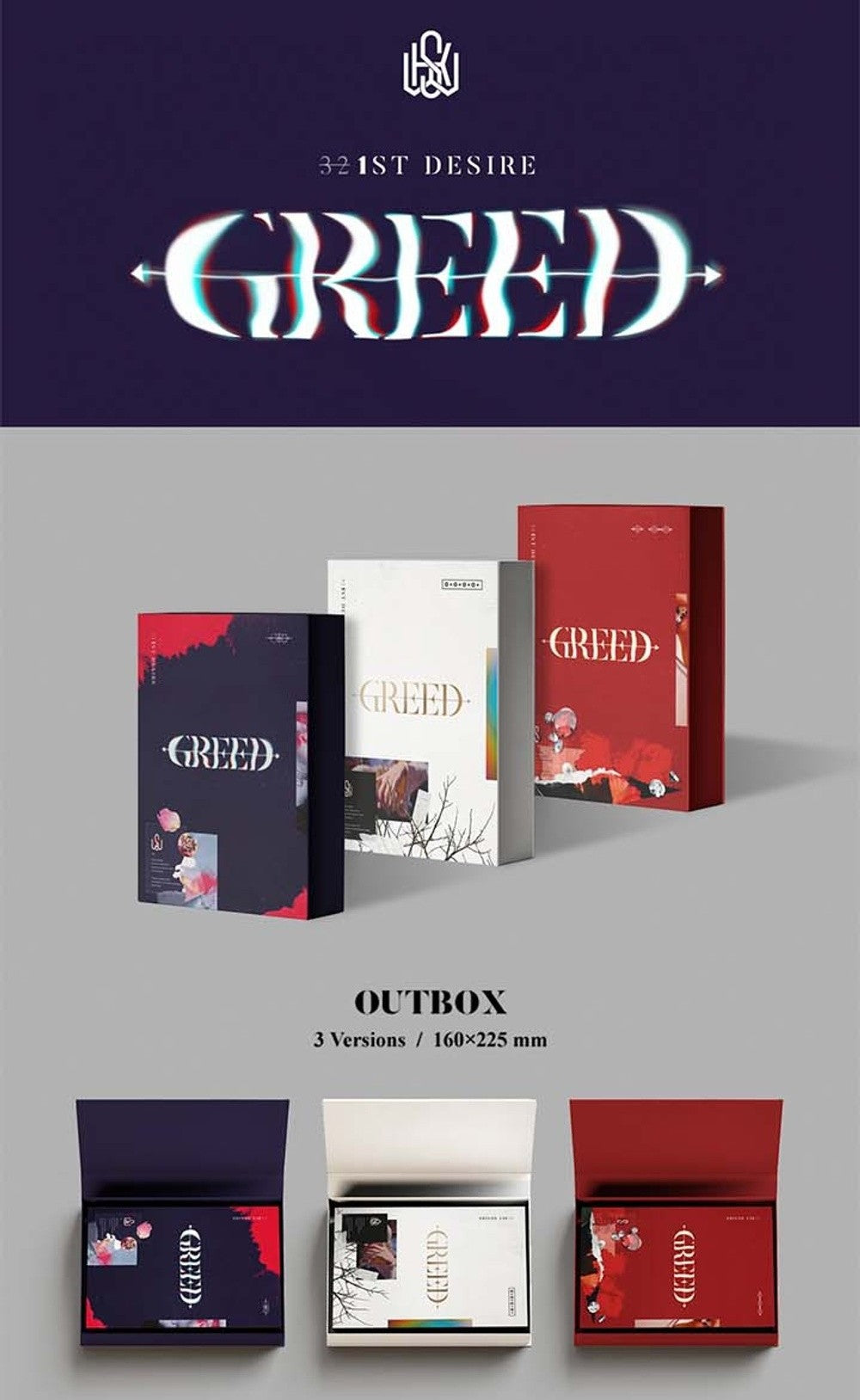 Đĩa Kim Woo Seok 1st Desire [Greed] (K Ver)-Kallos
