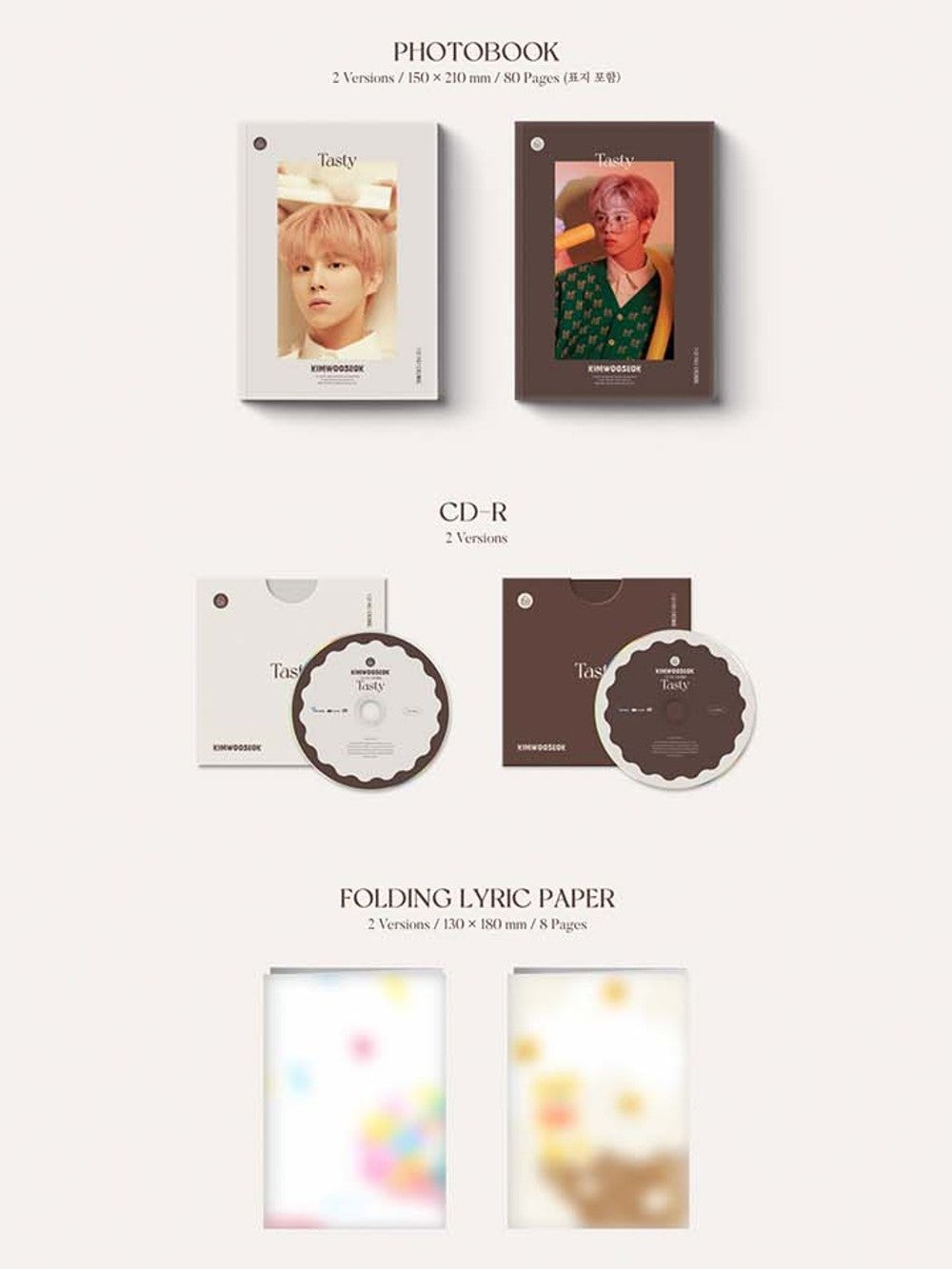 Đĩa Kim Woo Seok 2nd Desire [Tasty] (Cookie Ver)-Kallos