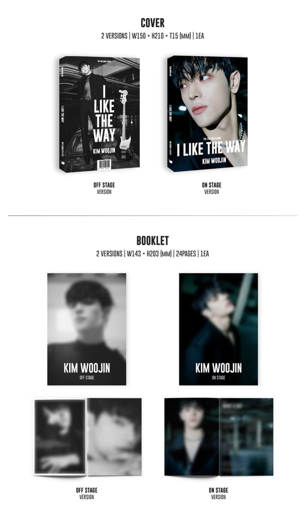 Đĩa KIM WOOJIN 3rd Mini Album 'I LIKE THE WAY' (Random)-Kallos