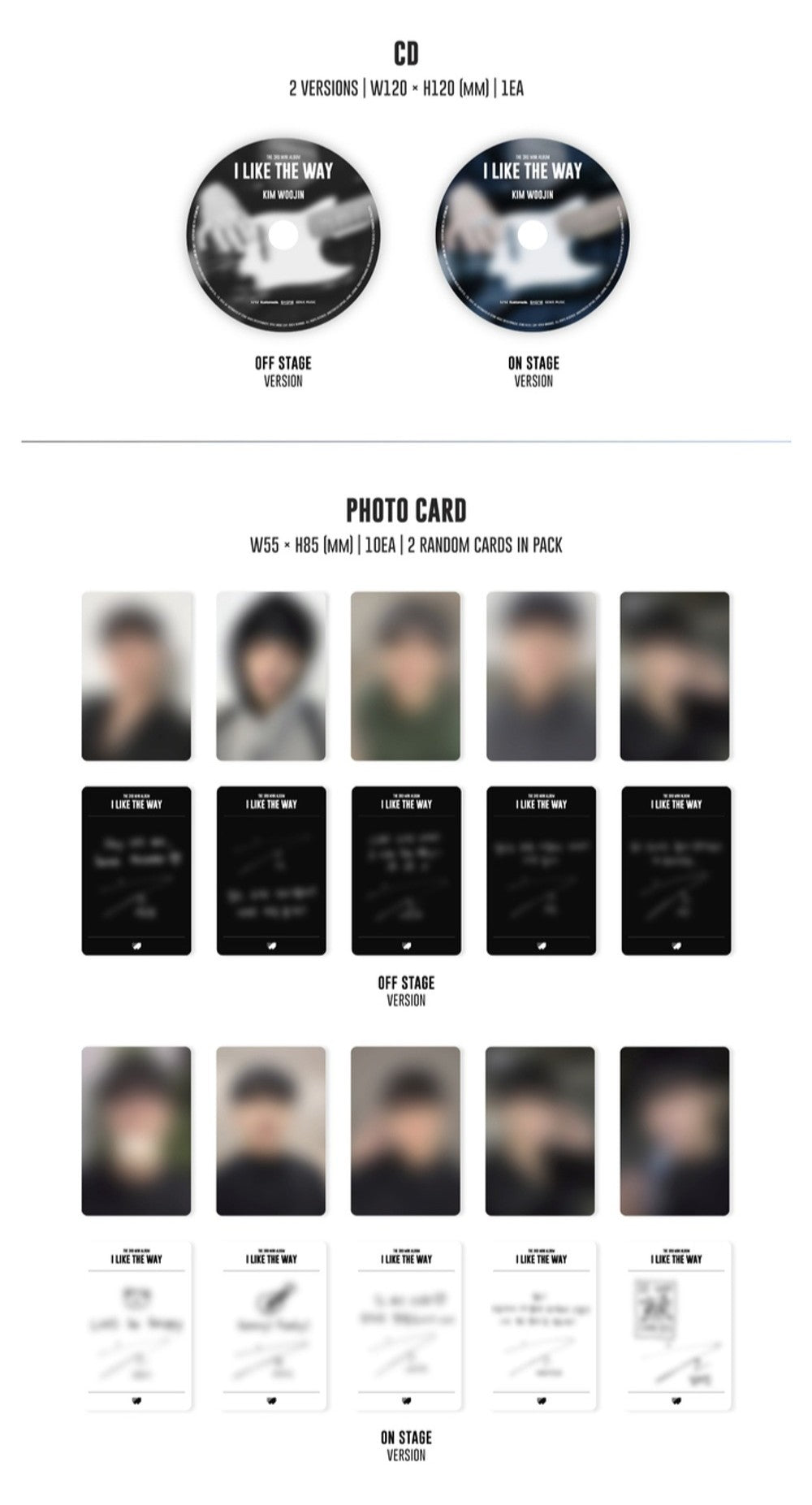 Đĩa KIM WOOJIN 3rd Mini Album 'I LIKE THE WAY' (Random)-Kallos