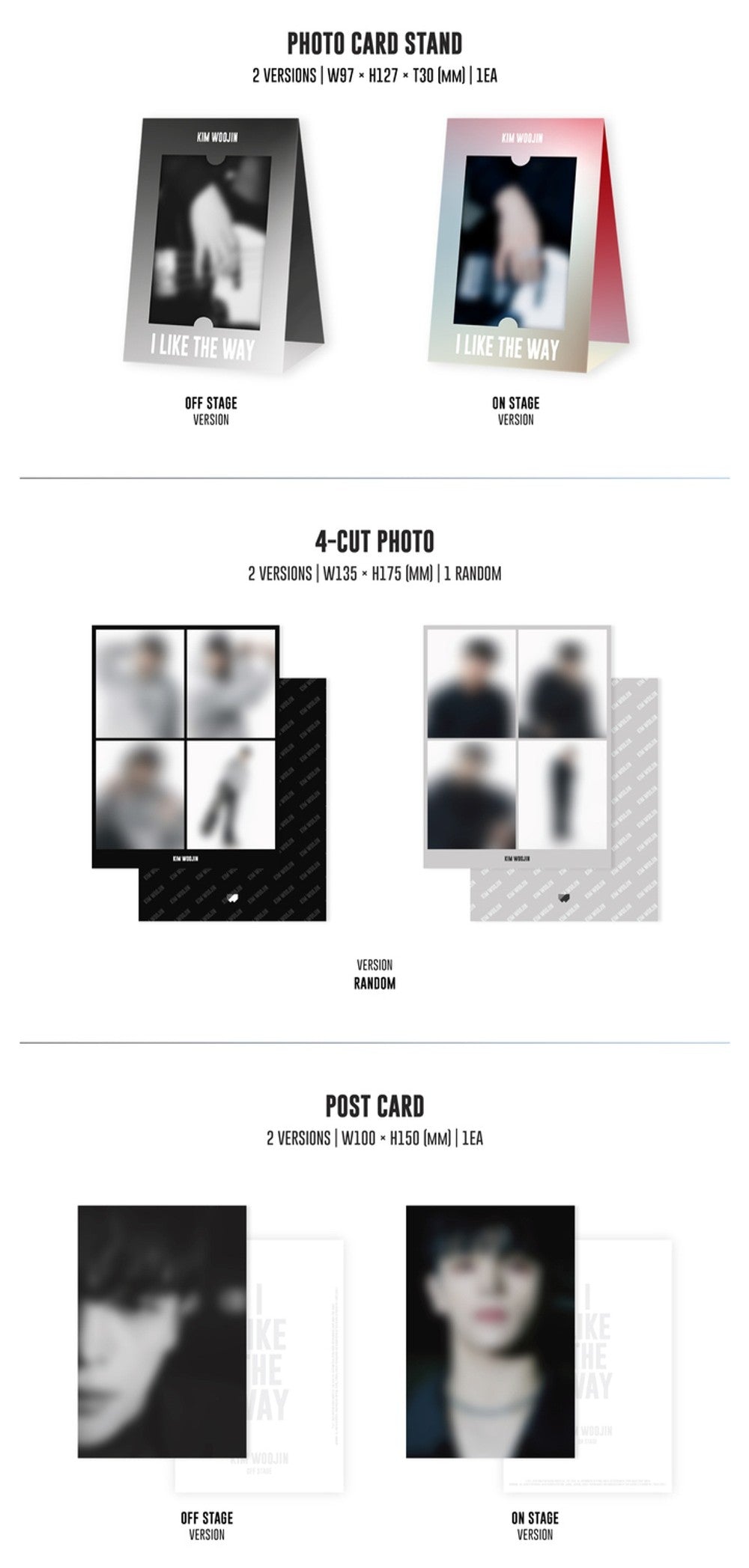 Đĩa KIM WOOJIN 3rd Mini Album 'I LIKE THE WAY' (Set)