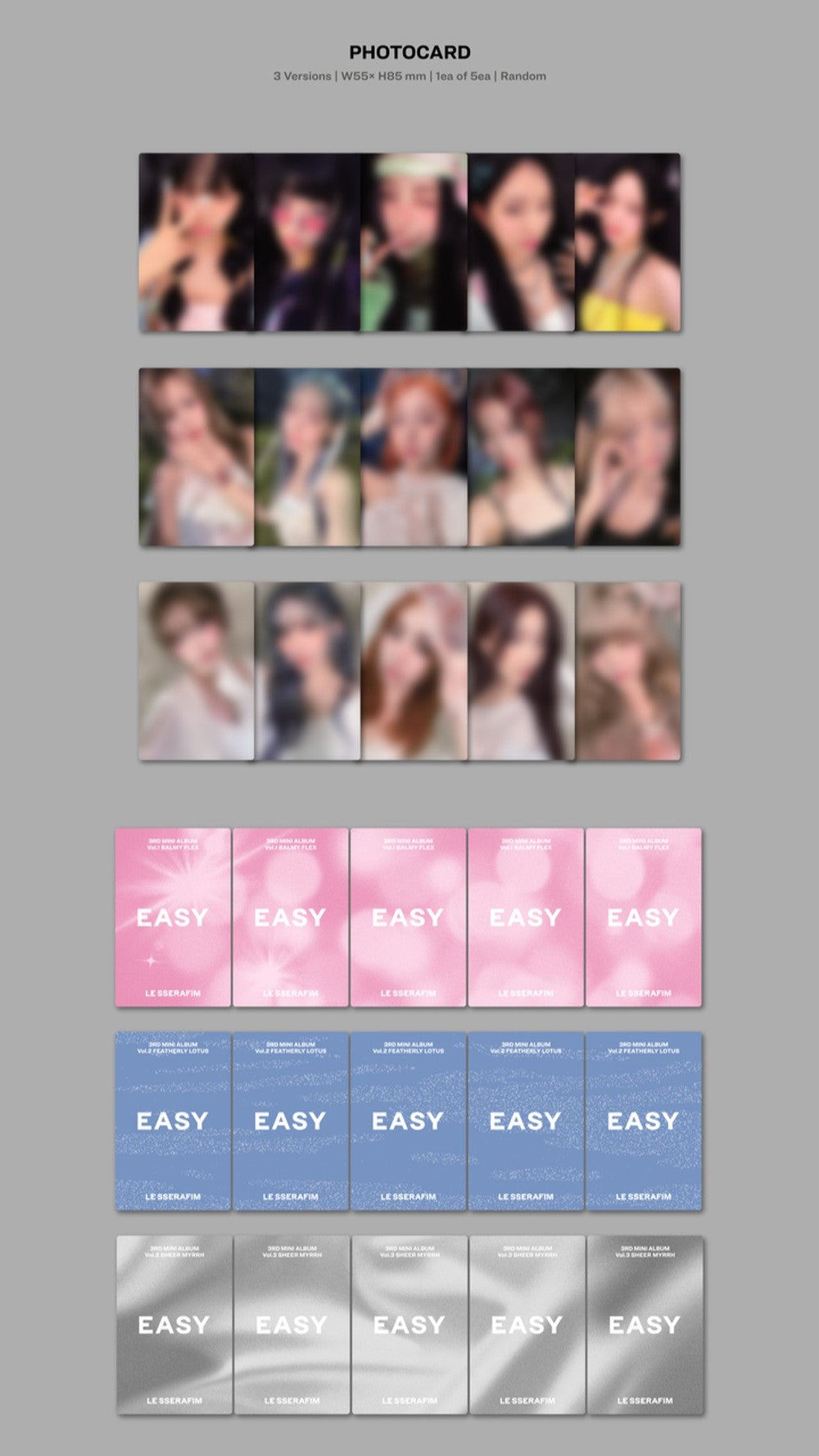Đĩa LE SSERAFIM 3rd Mini Album 'EASY' (Random) - Kallos Vietnam