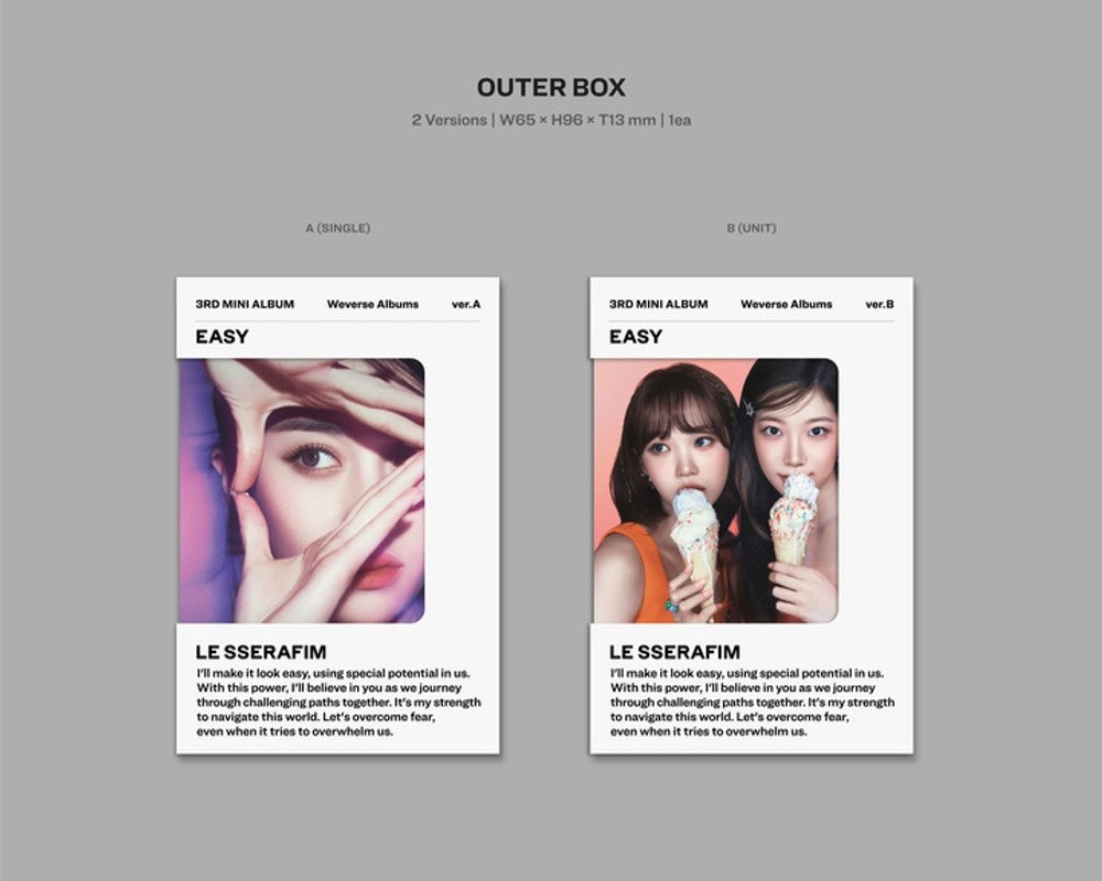 Đĩa LE SSERAFIM 3rd Mini Album 'EASY' (Weverse Albums Ver.) Random - Kallos Vietnam