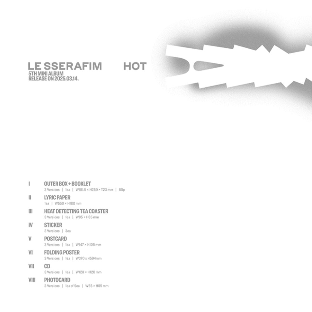 Đĩa LE SSERAFIM 5th Mini Album 'HOT' (Random) - Kallos Vietnam
