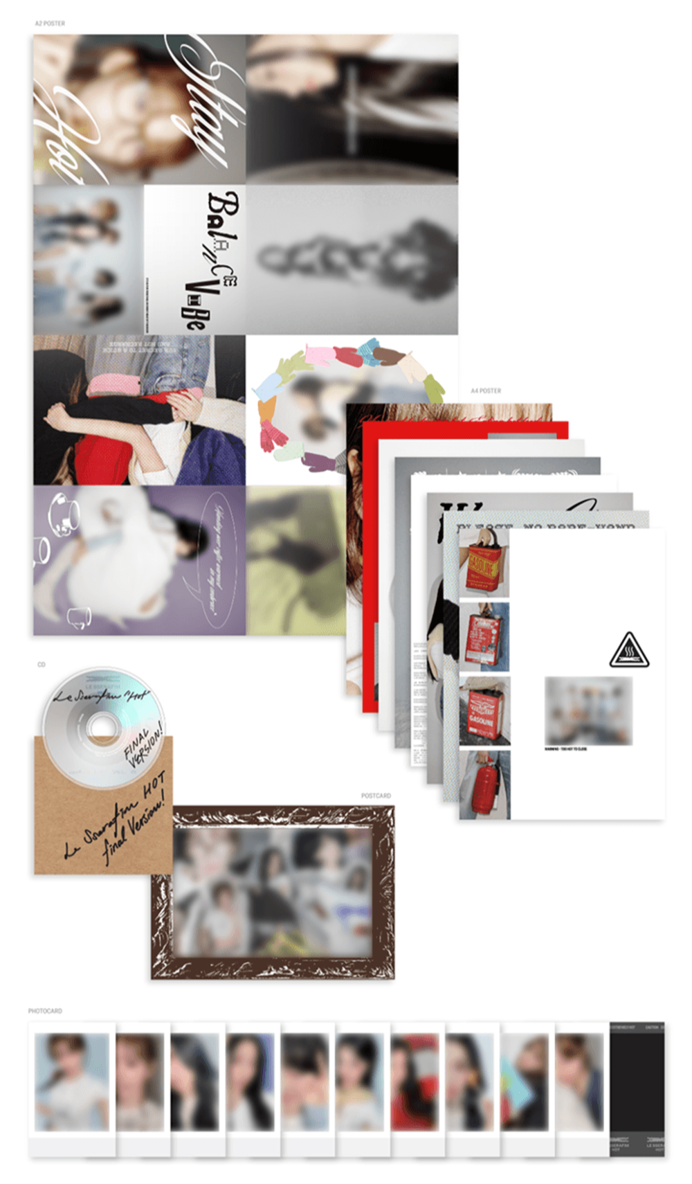 Đĩa LE SSERAFIM 5th Mini Album 'HOT' (Tin Case Ver.) - Kallos Vietnam