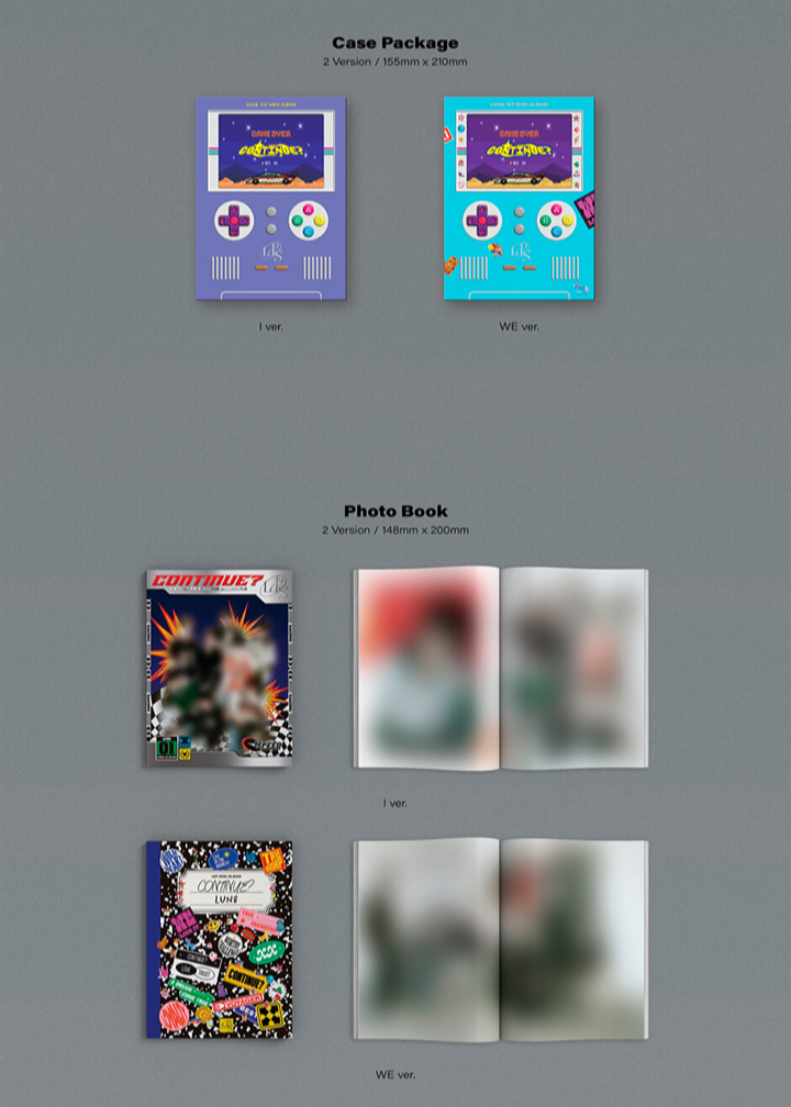 Đĩa LUN8 1st Mini Album 'CONTINUE?' (I Ver)-Kallos