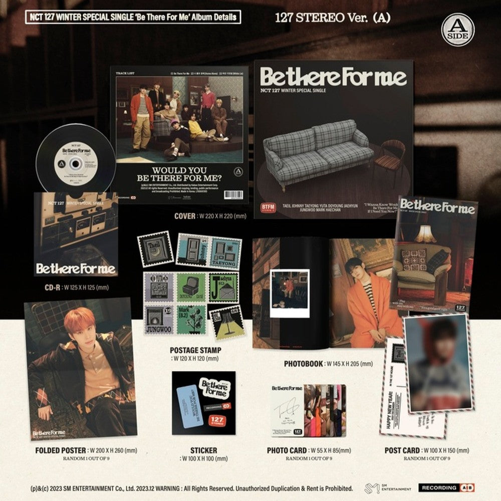 Đĩa NCT 127 Winter Special Single Album [Be There For Me] (127 STEREO Ver) Random-Kallos