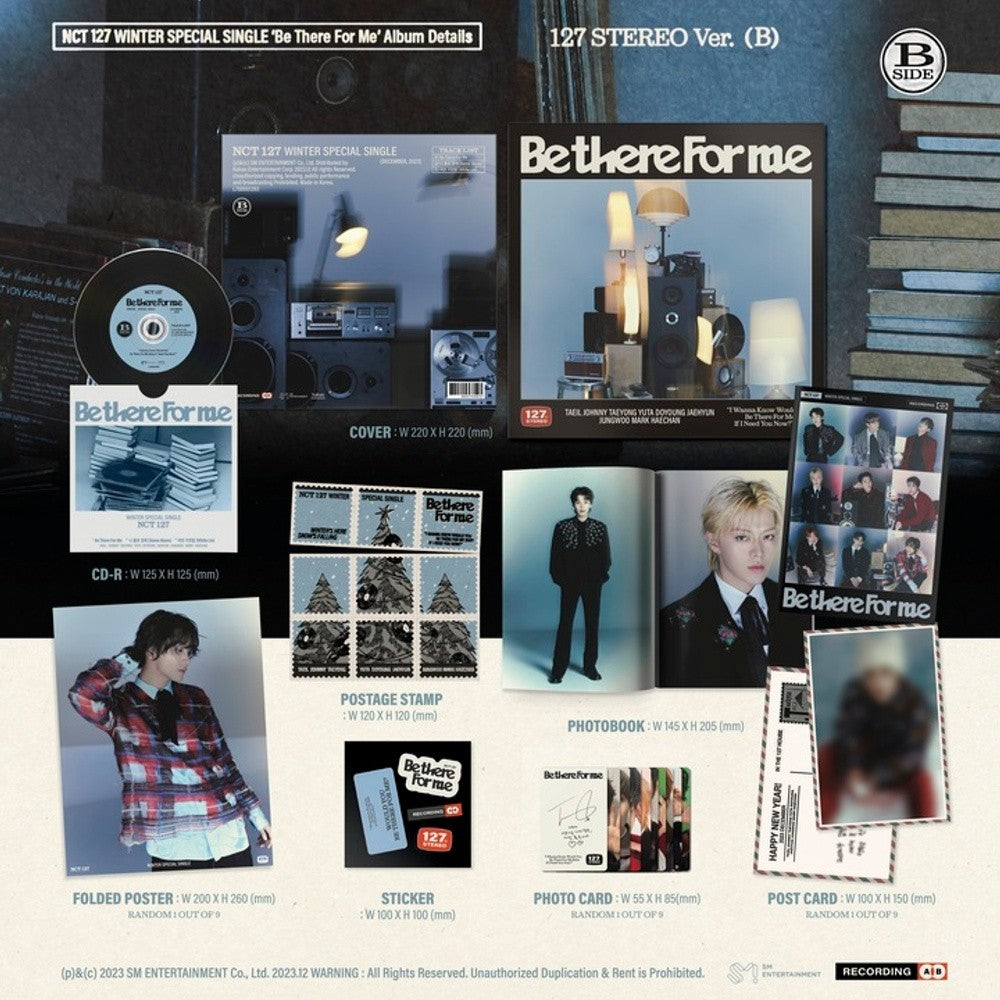 Đĩa NCT 127 Winter Special Single Album [Be There For Me] (127 STEREO Ver) Random