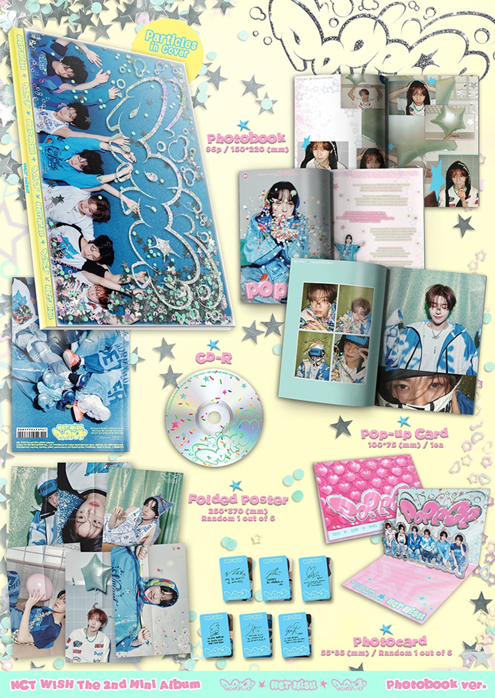 Đĩa NCT WISH The 2nd Mini Album [poppop] (Photobook Ver)-Kallos