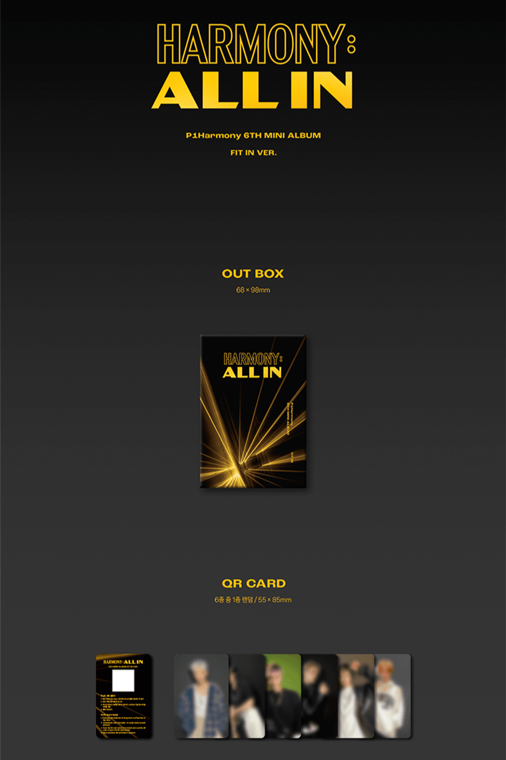 Đĩa P1Harmony 6th Mini Album [HARMONY: ALL IN] (FIT IN Ver)-Kallos