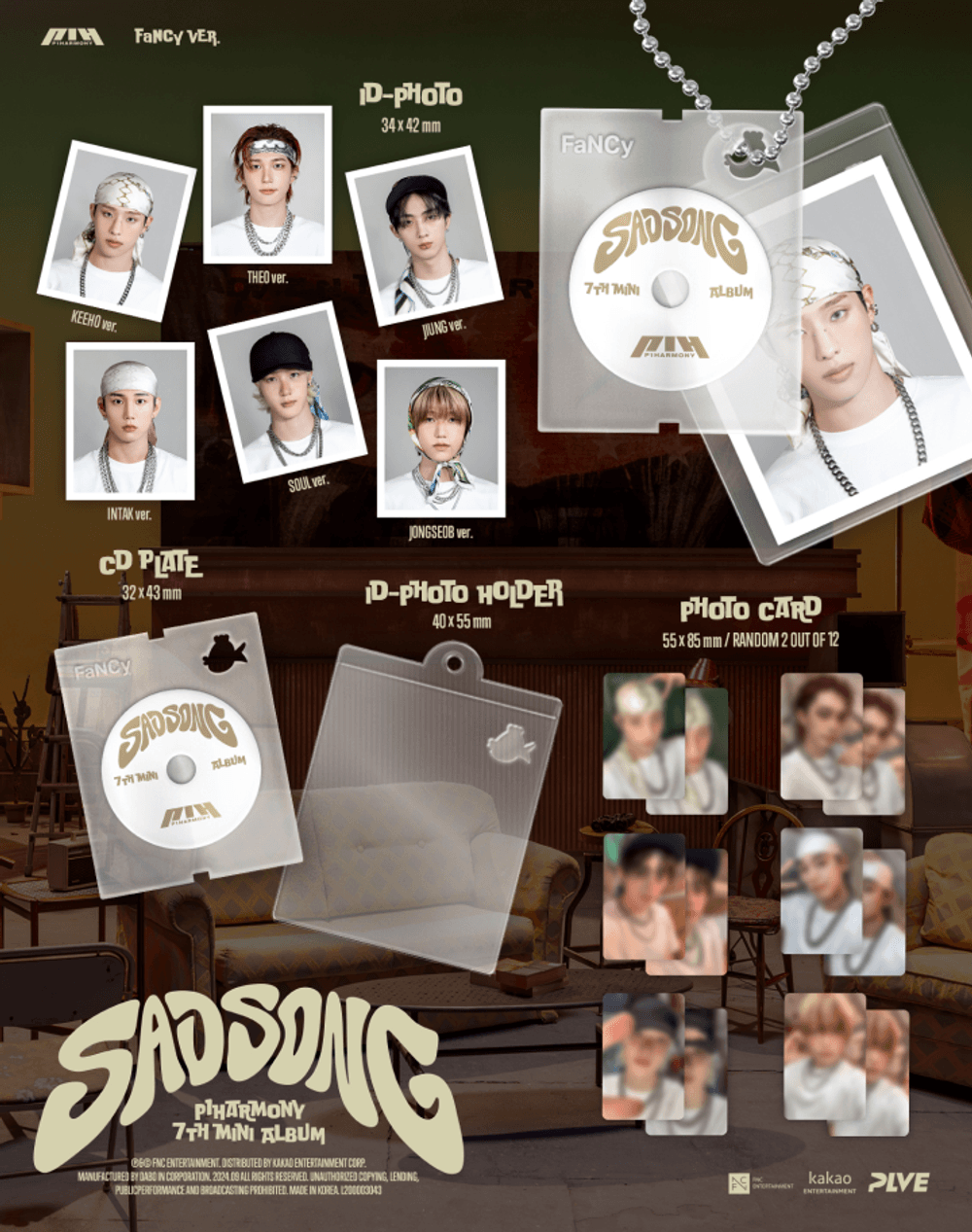 Đĩa P1Harmony 7th Mini Album [SAD SONG] (PLVE) Random-Kallos