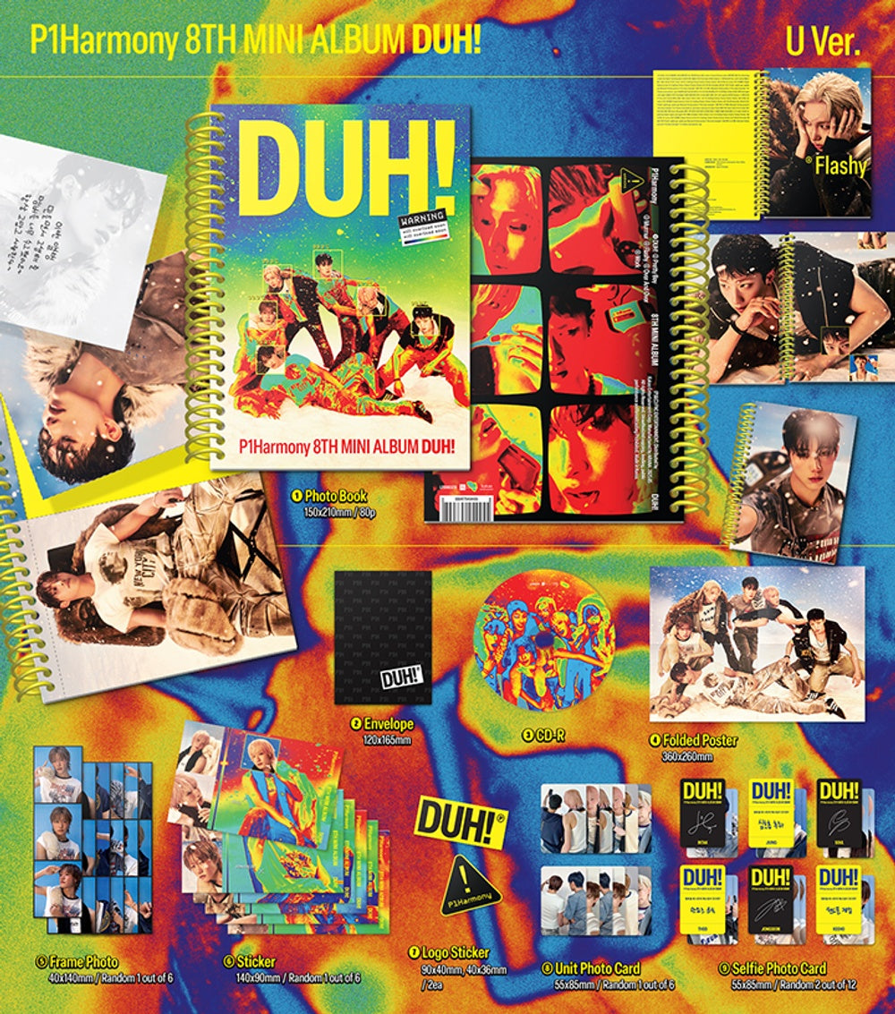Đĩa P1Harmony 8th Mini Album [DUH!] (D Ver / U Ver) (Random)-Kallos
