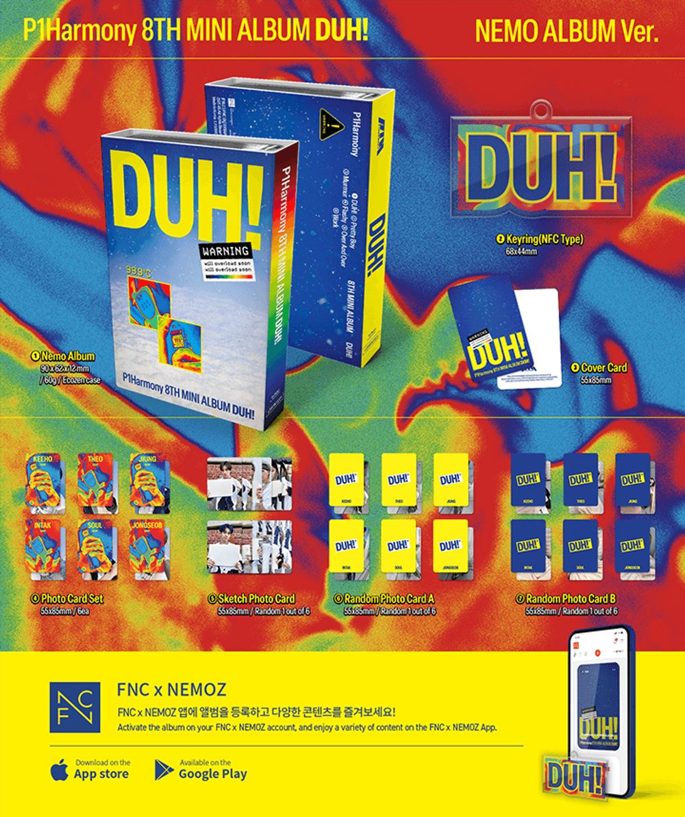 Đĩa P1Harmony 8th Mini Album [DUH!] (Nemo Album Ver)-Kallos