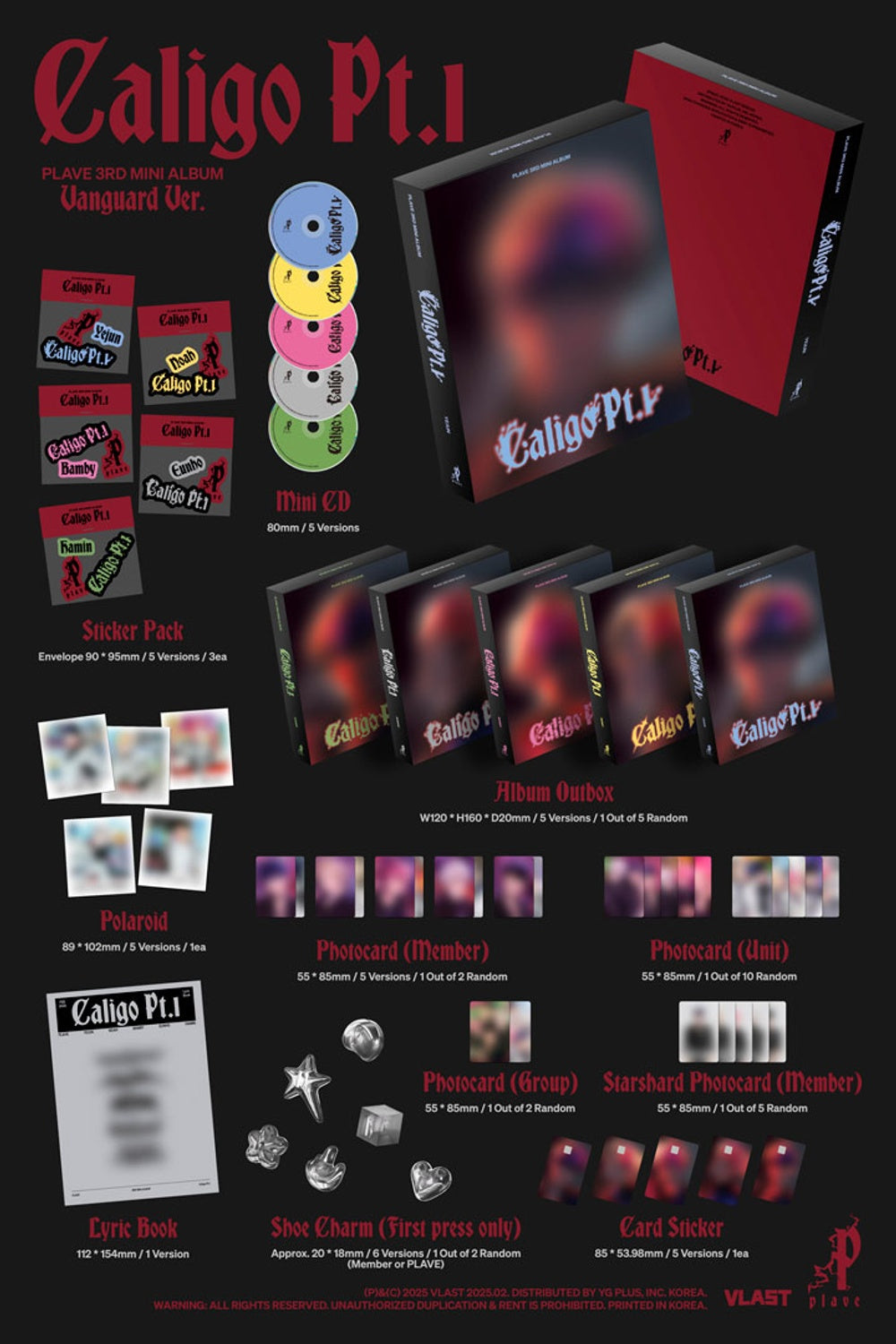 Đĩa PLAVE 3rd Mini Album 'Caligo Pt.1' (Vanguard Ver) Random-Kallos