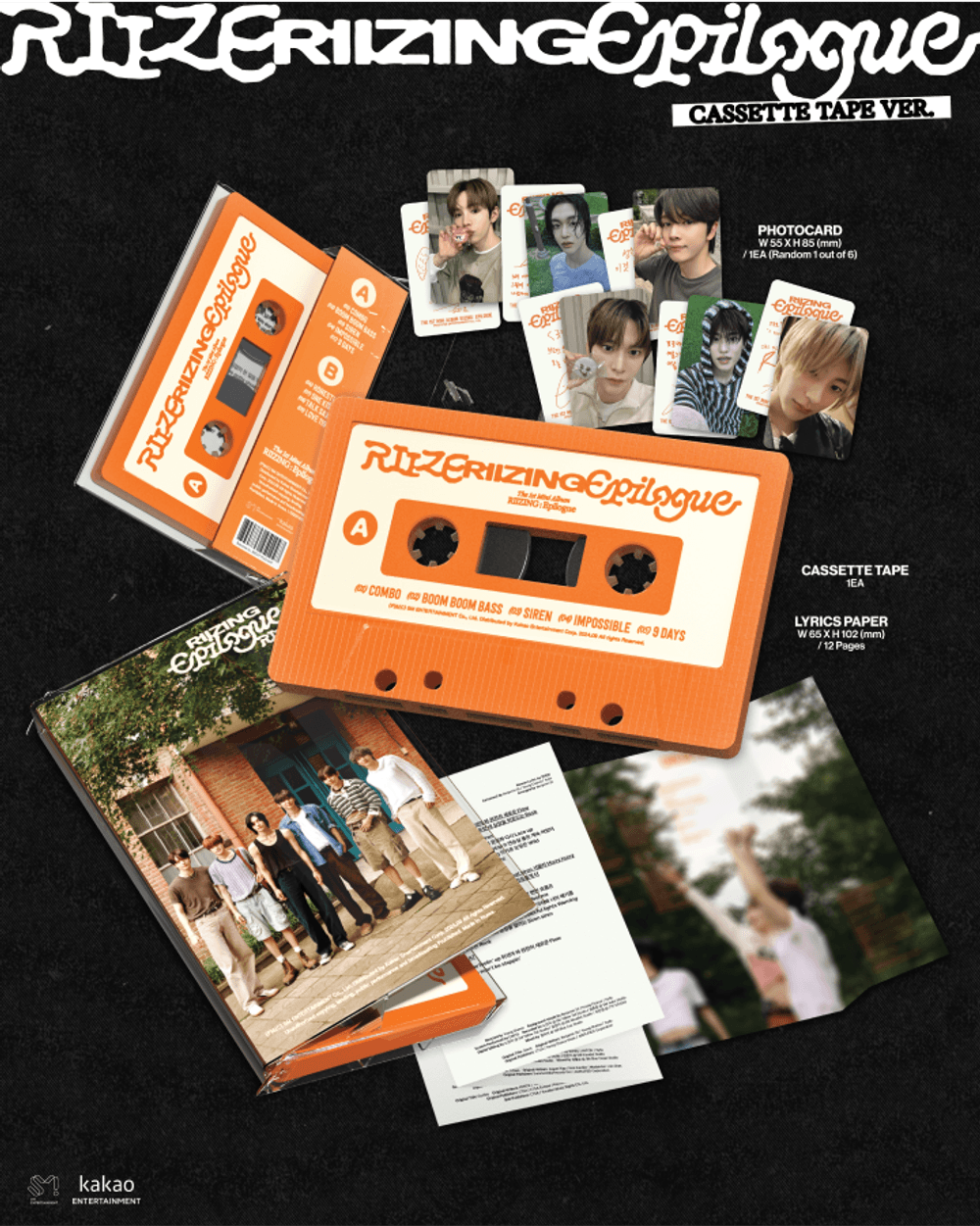 Đĩa RIIZE 1st Mini Album [RIIZING: Epilogue] (Cassette Tape Ver)-Kallos